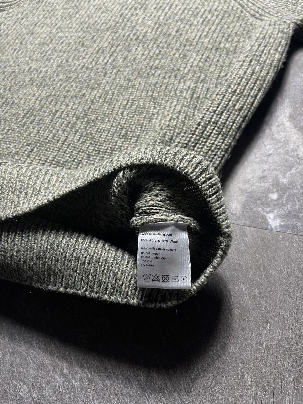 Folk Folk Heavy Knitted Wool Jumper Sweater in Mad Green Size 5 Size US L / EU 52-54 / 3 - 7 Thumbnail