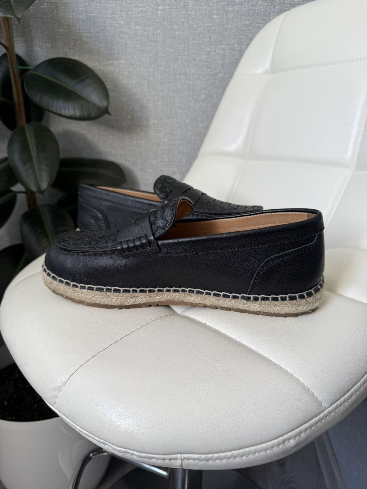 Bottega Veneta Bottega Veneta Woven Leather Loafers Shoes Espadrille Sole Size US 8 / EU 41 - 11 Thumbnail
