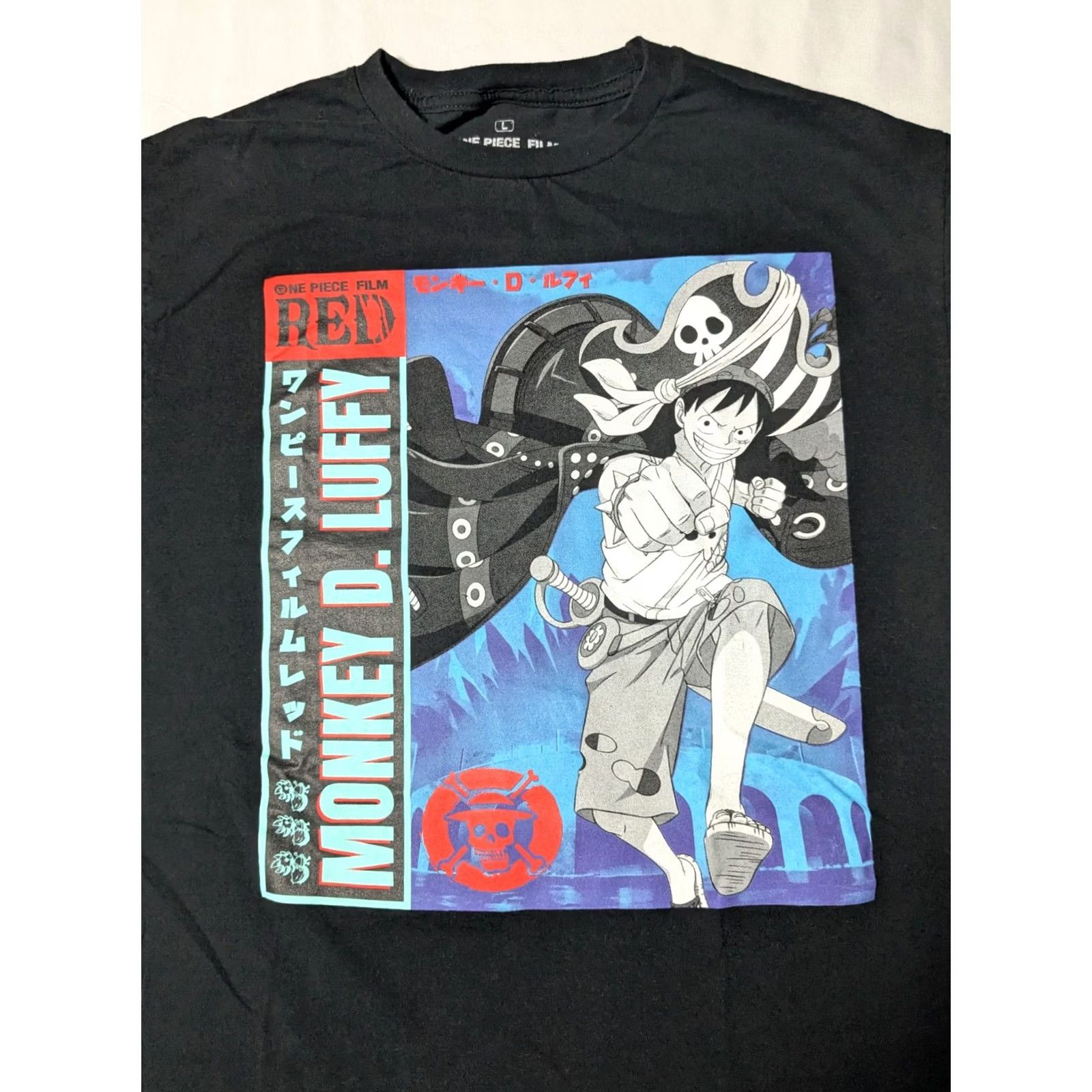Ripple Junction One Piece Film RED Monkey D. Luffy Men Large Black Ripple Junction T-Shirt Size US L / EU 52-54 / 3 - 3 Thumbnail