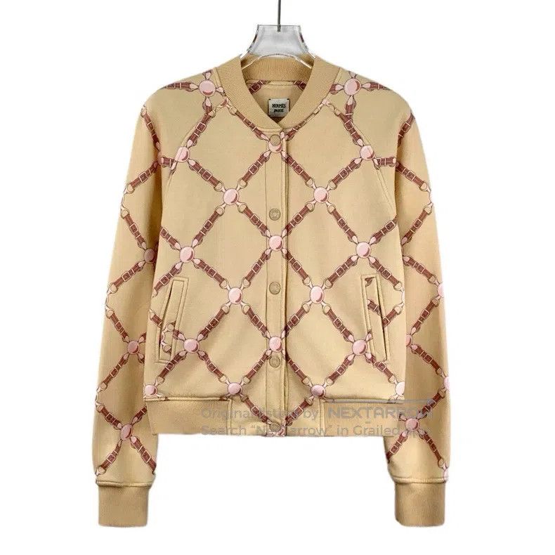 Hermes Hermes Ginger Yellow Striped Check Cotton Crewneck Long Sl Size XS / US 0-2 / IT 36-38 - 1 Thumbnail