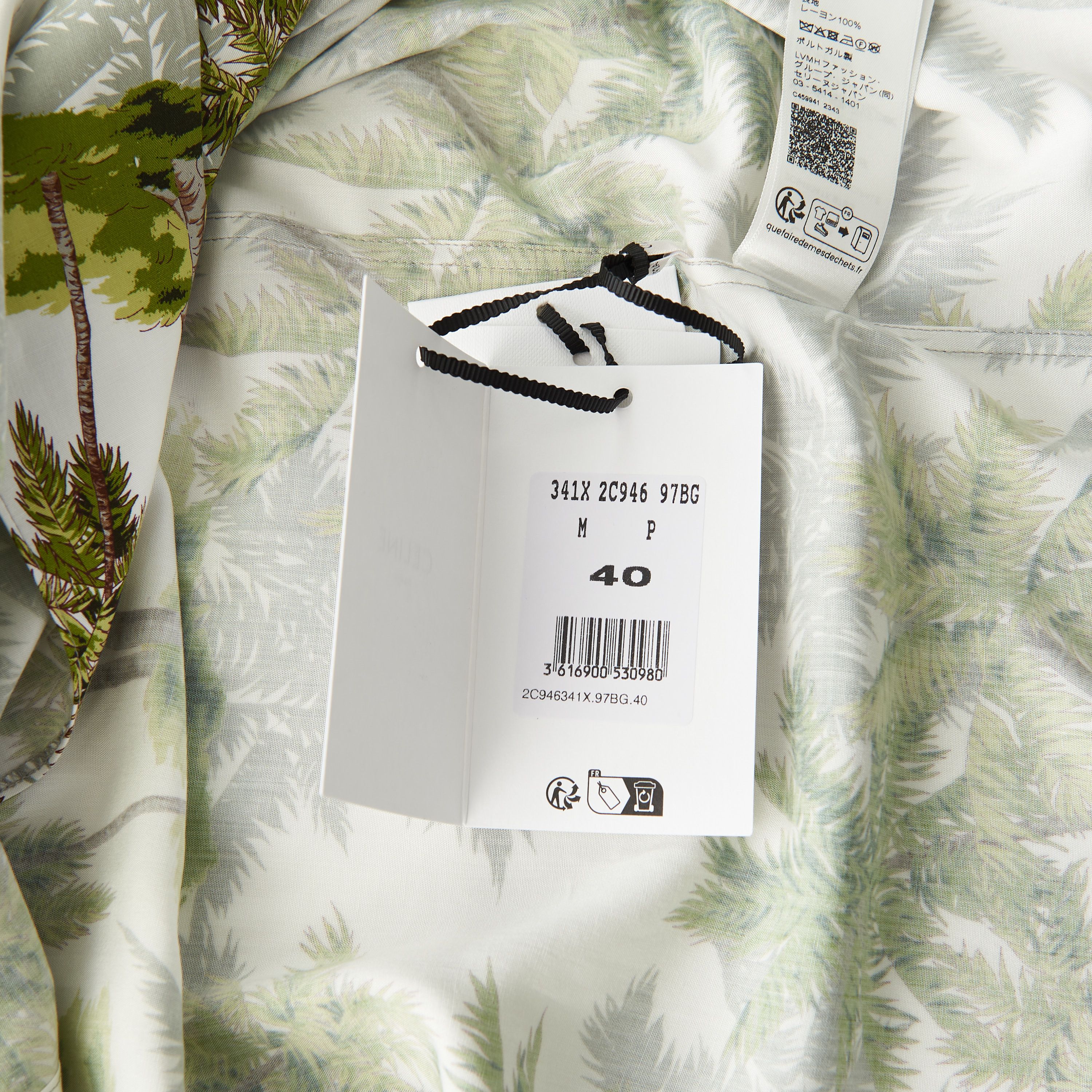 Celine Loose Hawaiian Shirt - Ombre Palm Tree Print Viscose Size US M / EU 48-50 / 2 - 12 Thumbnail