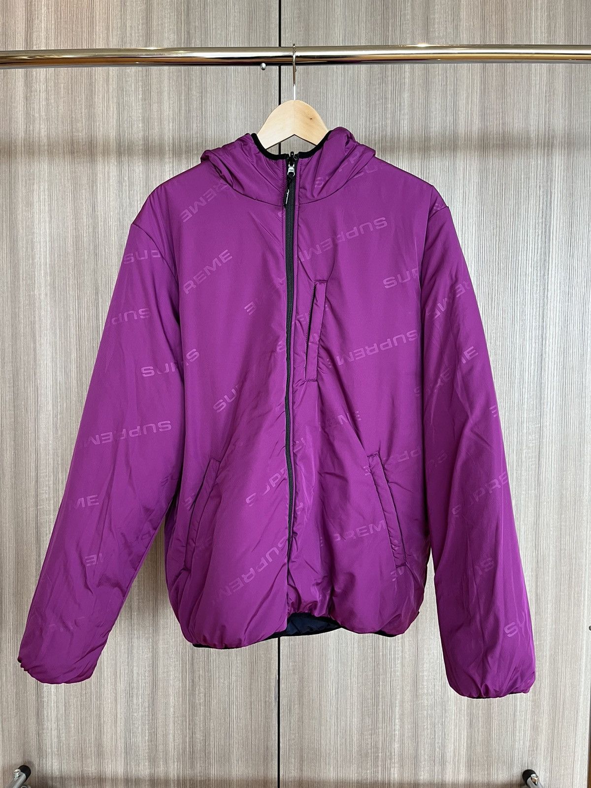Supreme Supreme Navy Purple Reversible Down Jacket Size US L / EU 52-54 / 3 - 3 Thumbnail