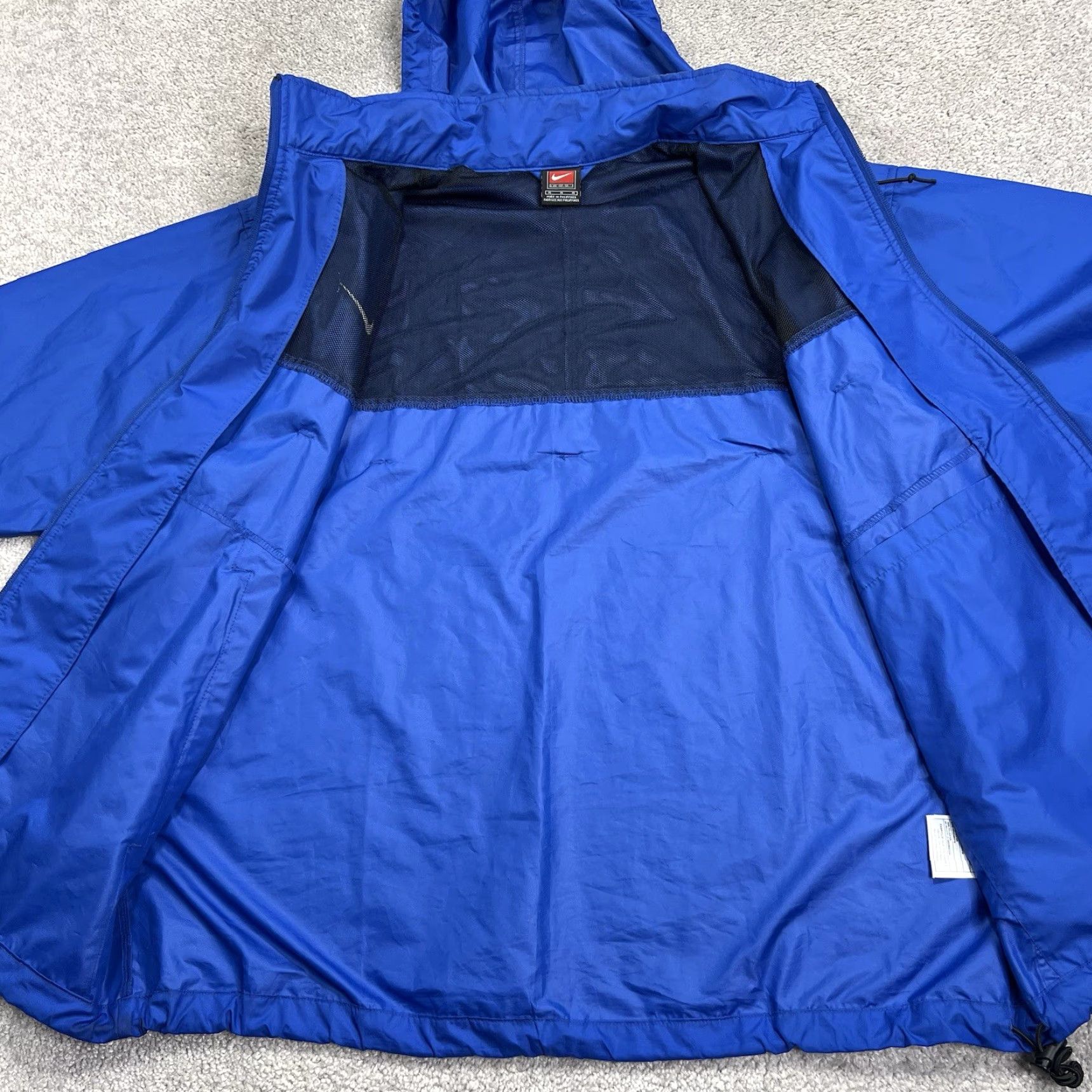 Nike VINTAGE Nike Jacket Men’s Medium Hooded Windbreaker Y2K Full Zip Blue Flaw Size US M / EU 48-50 / 2 - 6 Thumbnail