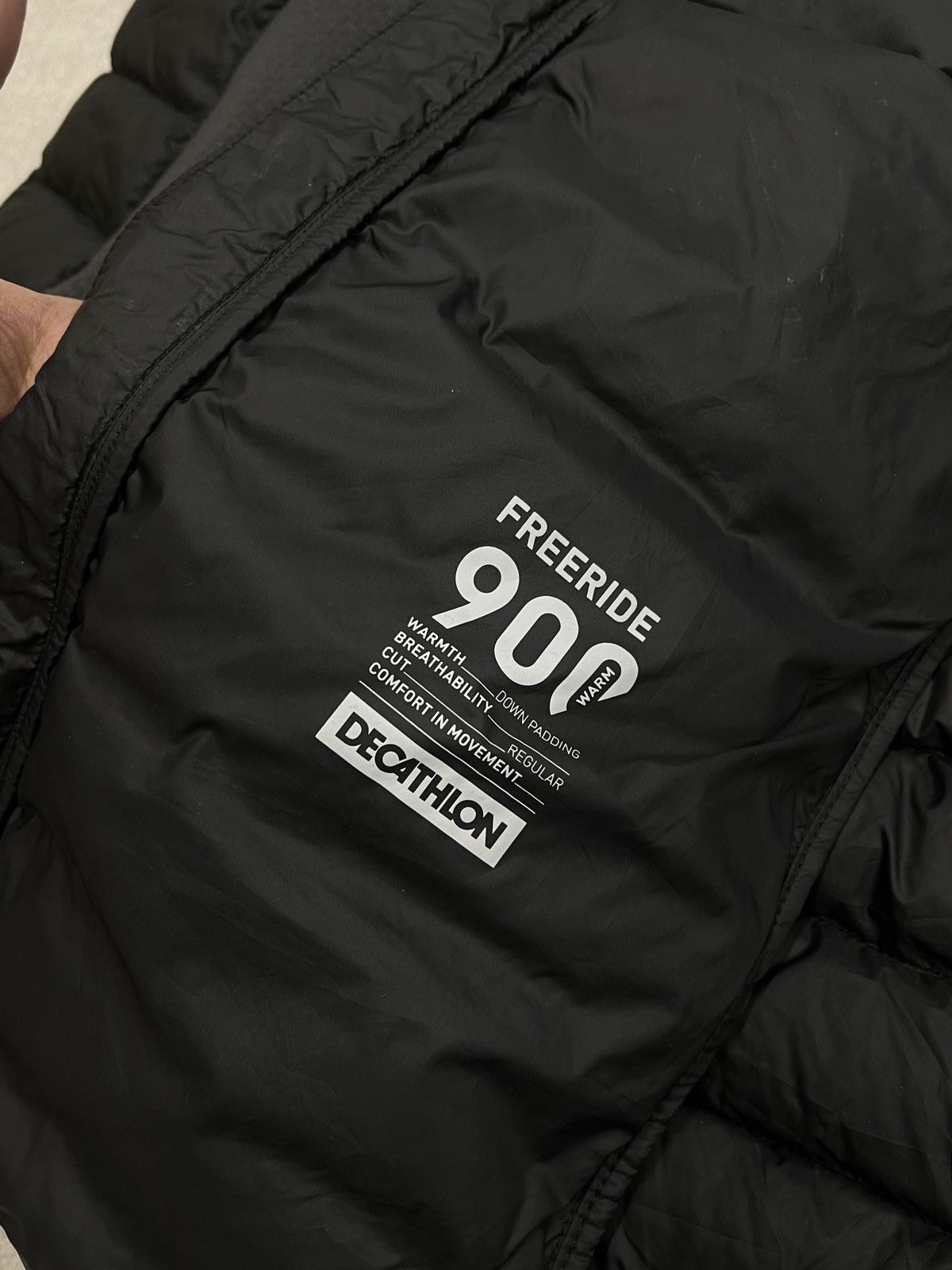 Other Mens Wedze Decathlon Down Jacket Black/Grey Outdoor Gorpcore Size US S / EU 44-46 / 1 - 10 Thumbnail