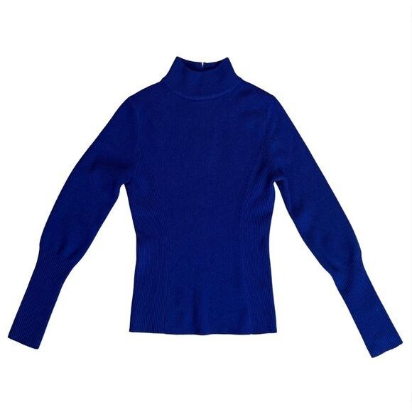 Other NO NAME Blue Cashmere Turtleneck Sweater $399 EUC Small Size S / US 4 / IT 40 - 1 Thumbnail