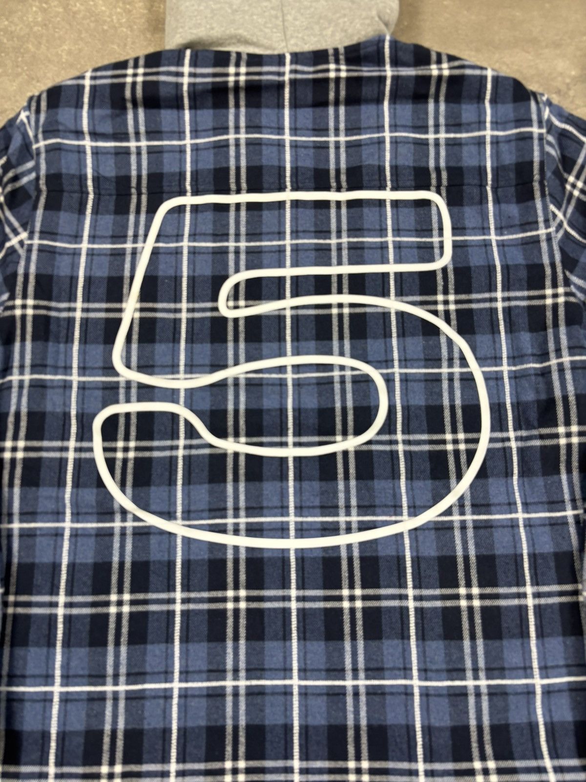 Sp5der Sp5der Hooded Zip Flannel Shirt Jacket, Blue Size US S / EU 44-46 / 1 - 4 Thumbnail