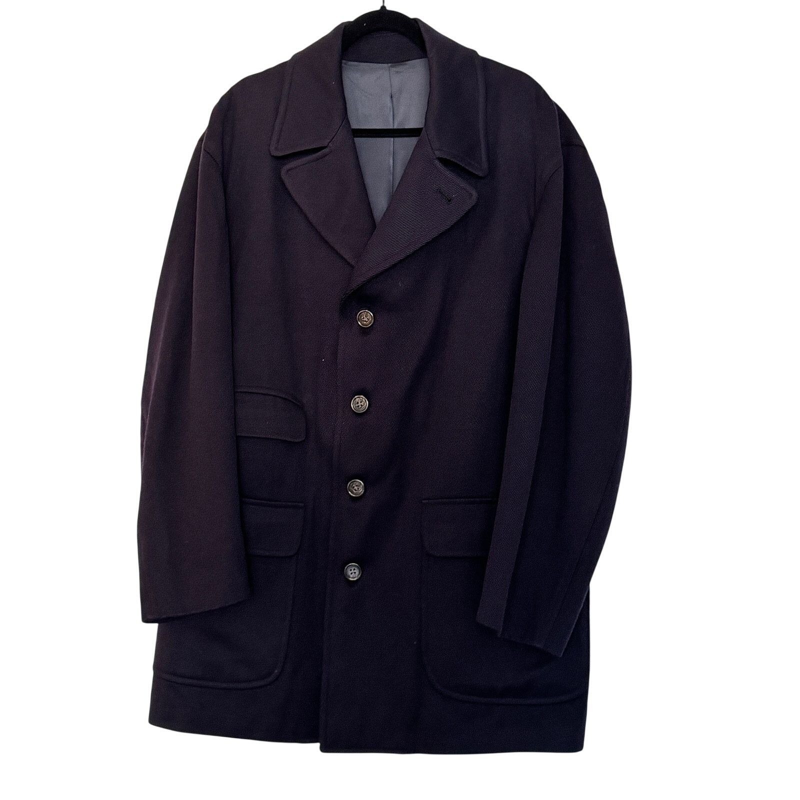Coach Coach Navy Blue Corduroy Trench Coat with Suede Details Size US L / EU 52-54 / 3 - 1 Thumbnail