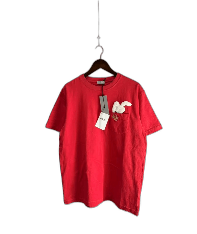 Dior Dior Red Embroidered Short Sleeve Shirt-yf Size US L / EU 52-54 / 3 - 1 Thumbnail