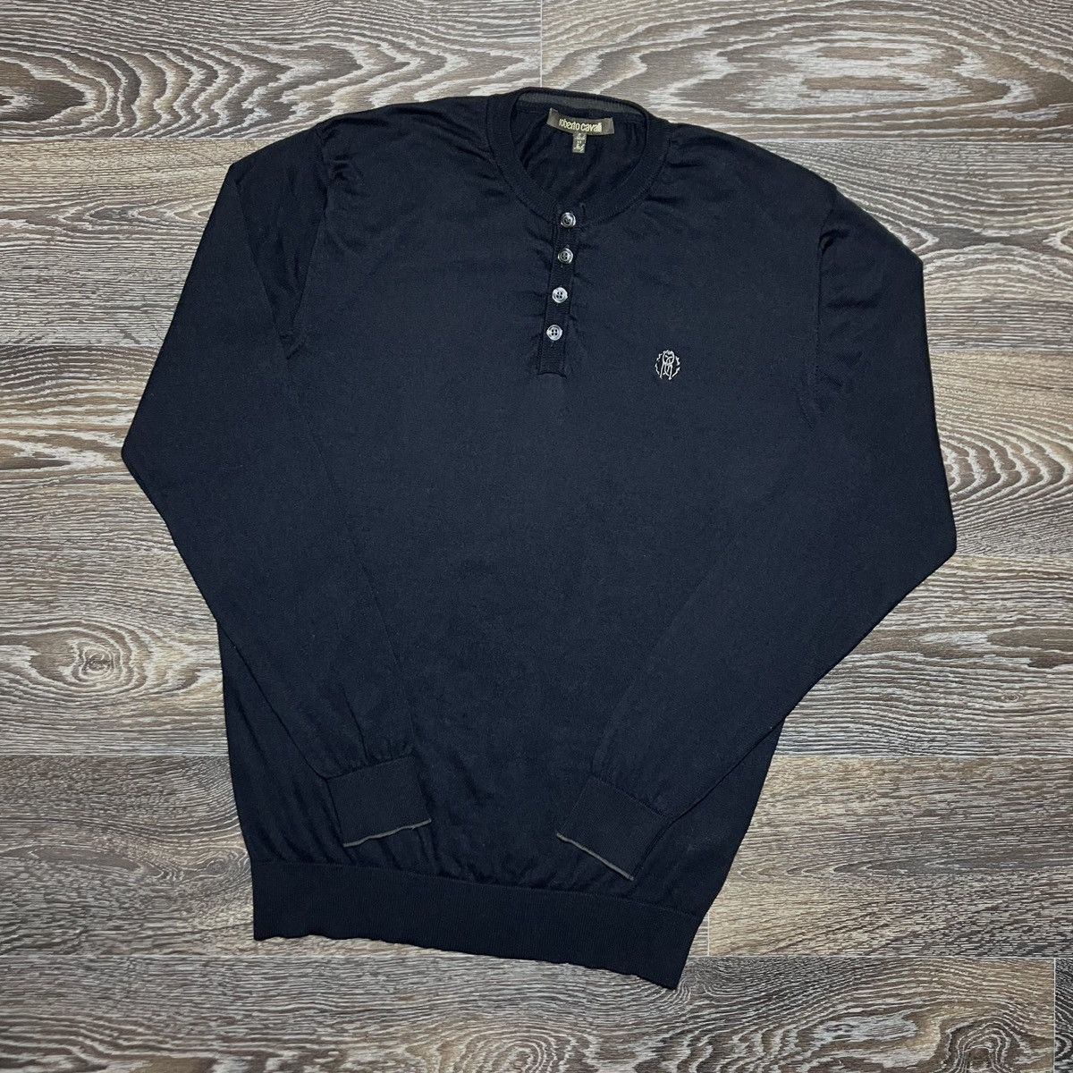 Roberto Cavalli ROBERTO CAVALLI Cotton Cashmere Button Up Sweater Size US L / EU 52-54 / 3 - 1 Thumbnail