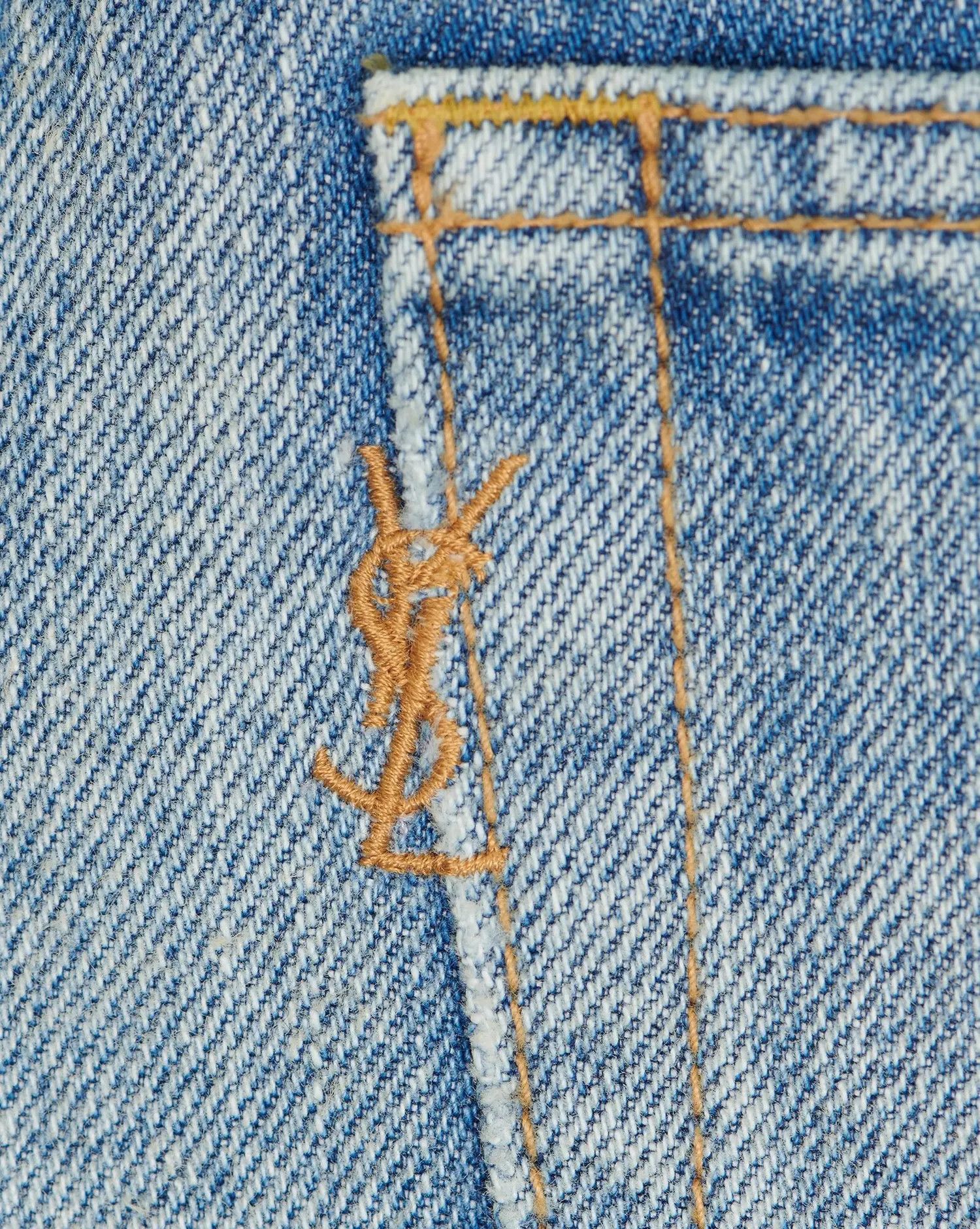 Saint Laurent Paris o1s1wg110625 688488 Venice Cropped Jeans In Authentic Denim Size 26" / US 2 / IT 38 - 2 Thumbnail