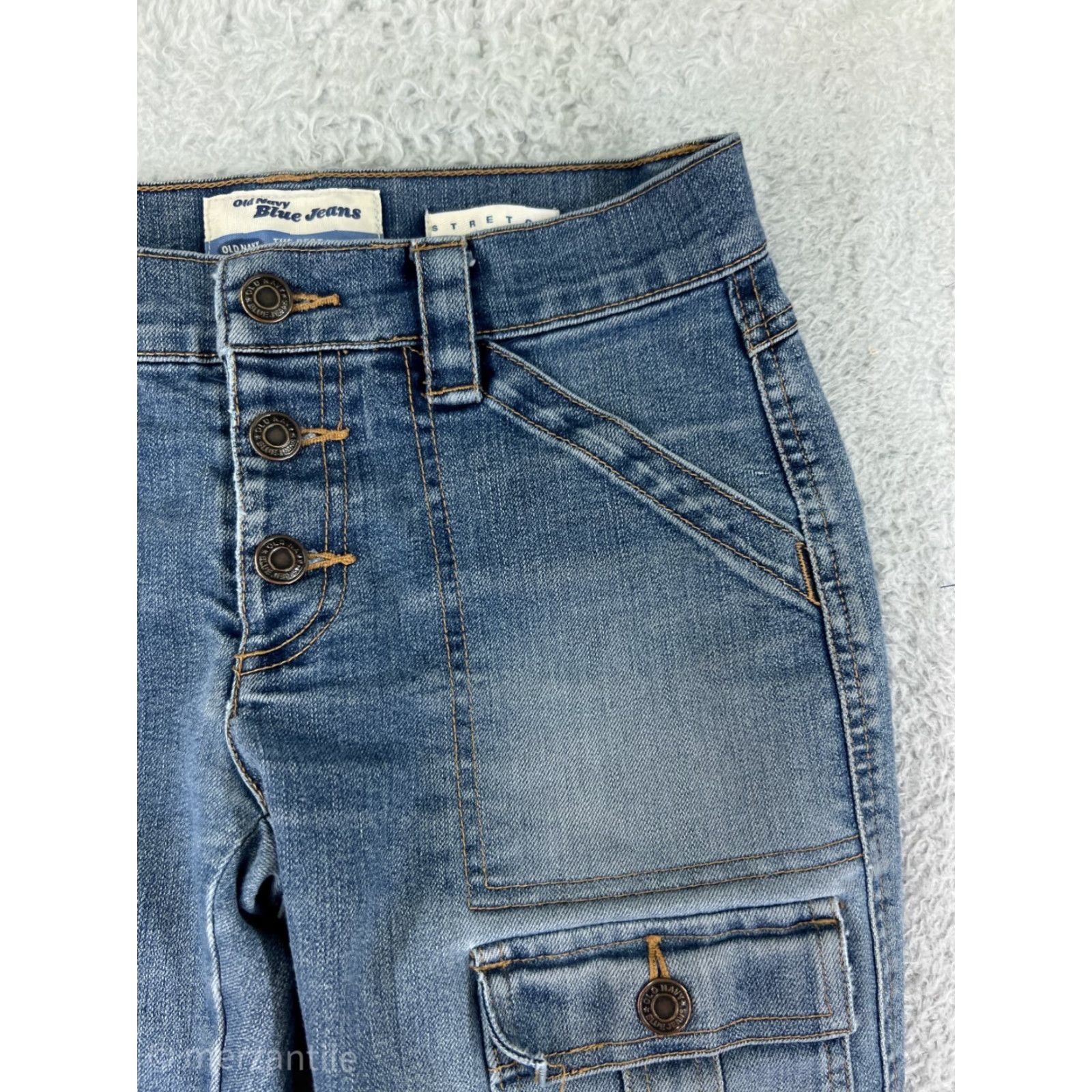 Old Navy Old Navy Jeans Womens 1 Blue Denim Jeans Button Fly Bootcut Cotton Denim Wide 5-Pocket design Modern Classic Womens Jeans Size 25" / US 0 / IT 36 - 7 Thumbnail