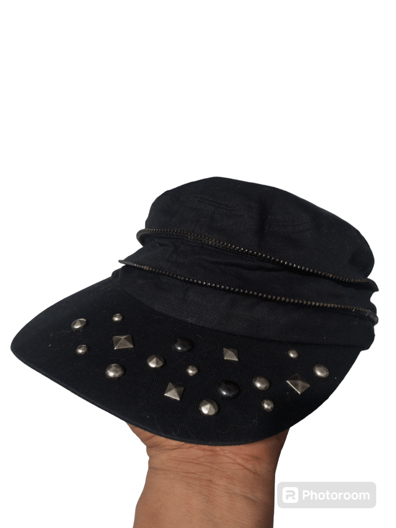 Japanese Brand Vintage y2k Gothic GGPX New York studded zipper hats Size ONE SIZE - 1 Thumbnail