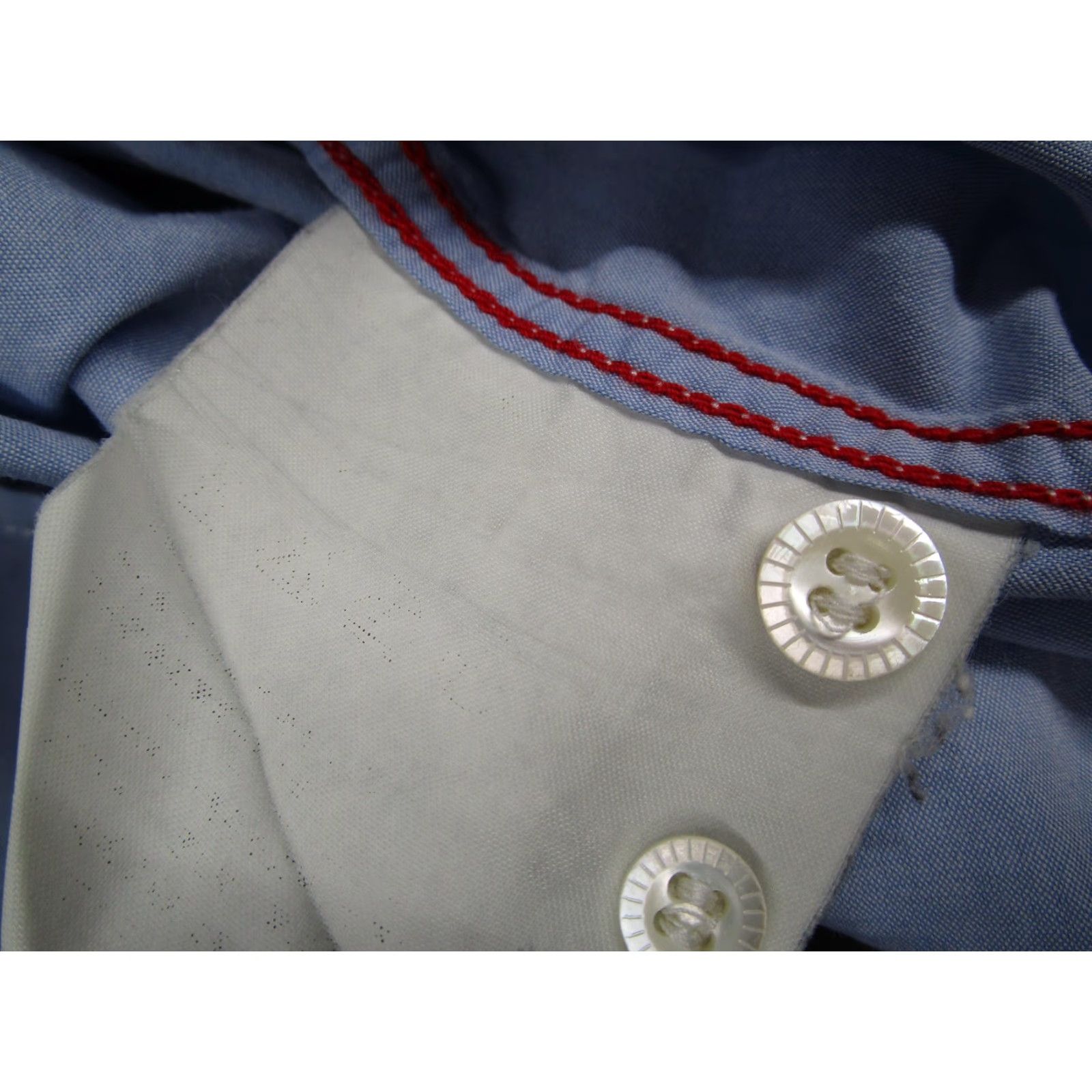 Comme des Garcons Girl Comme Des Garcons Shirt Mens Small Blue Cotton Button Down Long Sleeve Homme Size US S / EU 44-46 / 1 - 4 Thumbnail