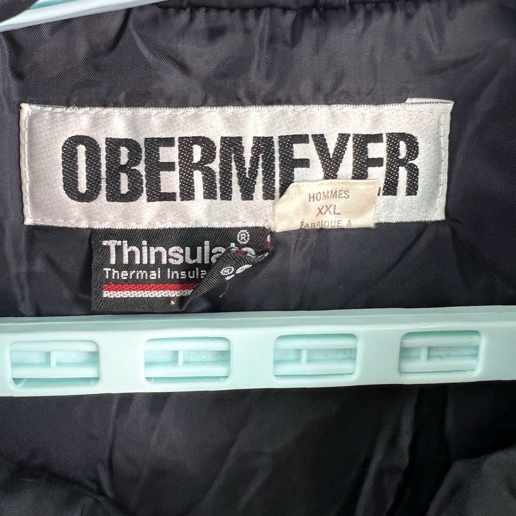 Obermeyer VINTAGE Obermeyer Scorpion Thinsulate Jacket Mens 2XL Black/White Ski Coat mid-length Zip Snap Logo Regular Diffusion Pattern Size US XXL / EU 58 / 5 - 6 Thumbnail