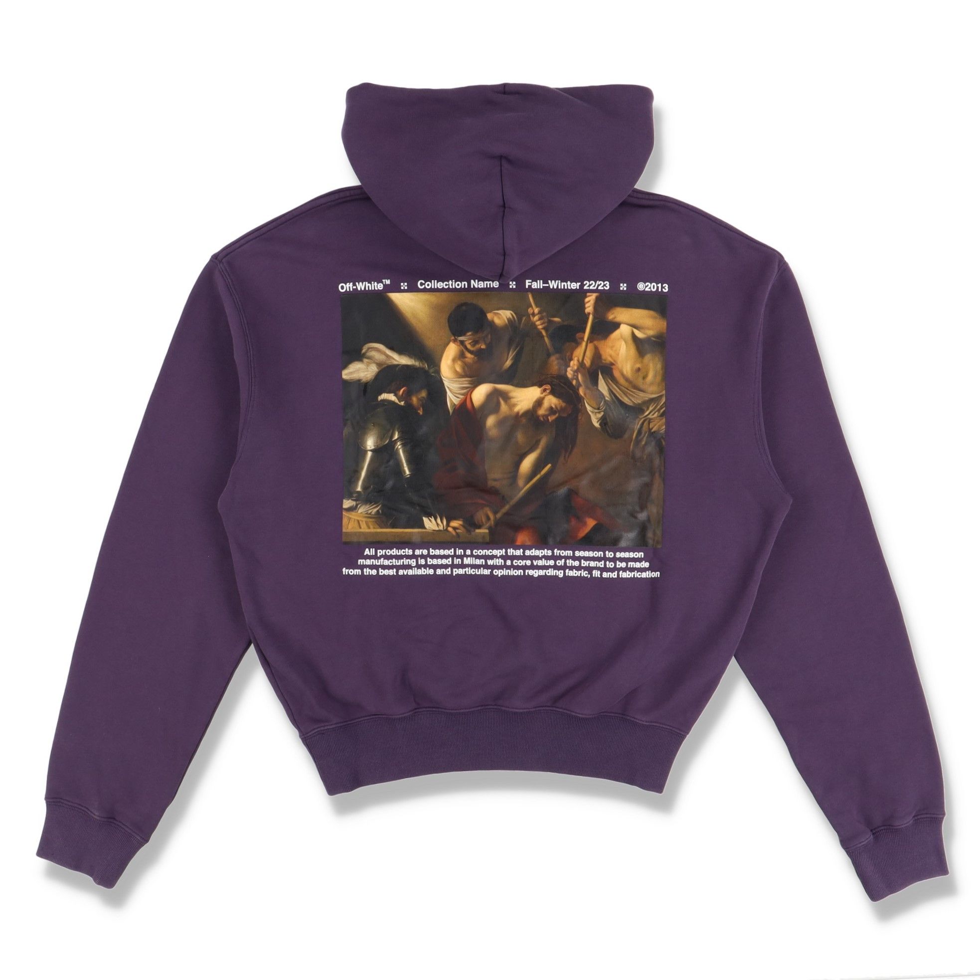 Off-White Purple Caravaggio Crowning Oversized Hoodie Size US XS / EU 42 / 0 - 1 Thumbnail