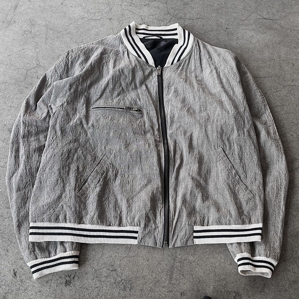Haider Ackermann SS12 Haider Ackermann Linen Houndstooth Bomber Size US XL / EU 56 / 4 - 1 Thumbnail