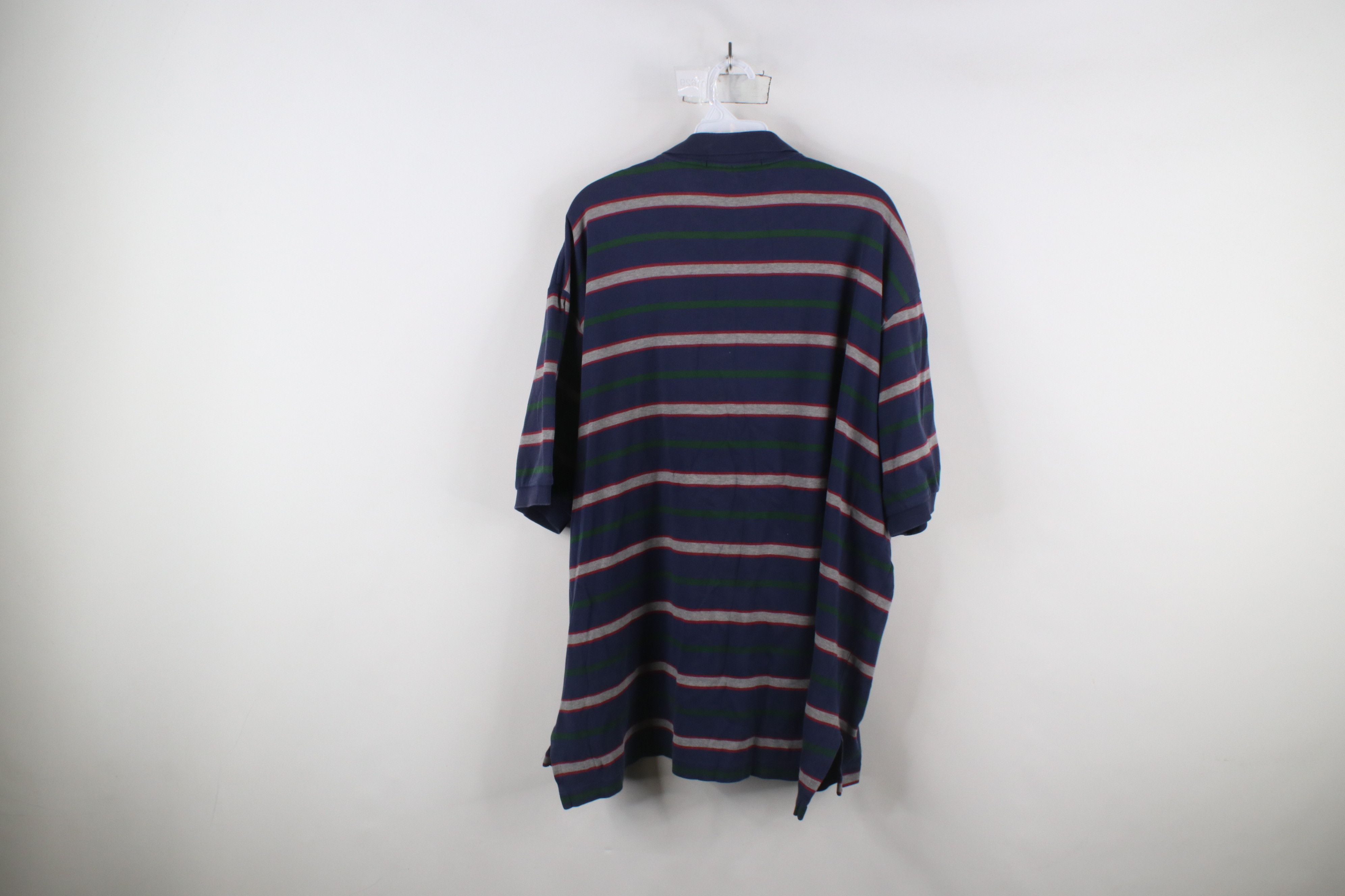 Ralph Lauren × Vintage Vintage 90s Ralph Lauren Spell Crest Striped Polo Shirt USA Size US XXL / EU 58 / 5 - 9 Thumbnail