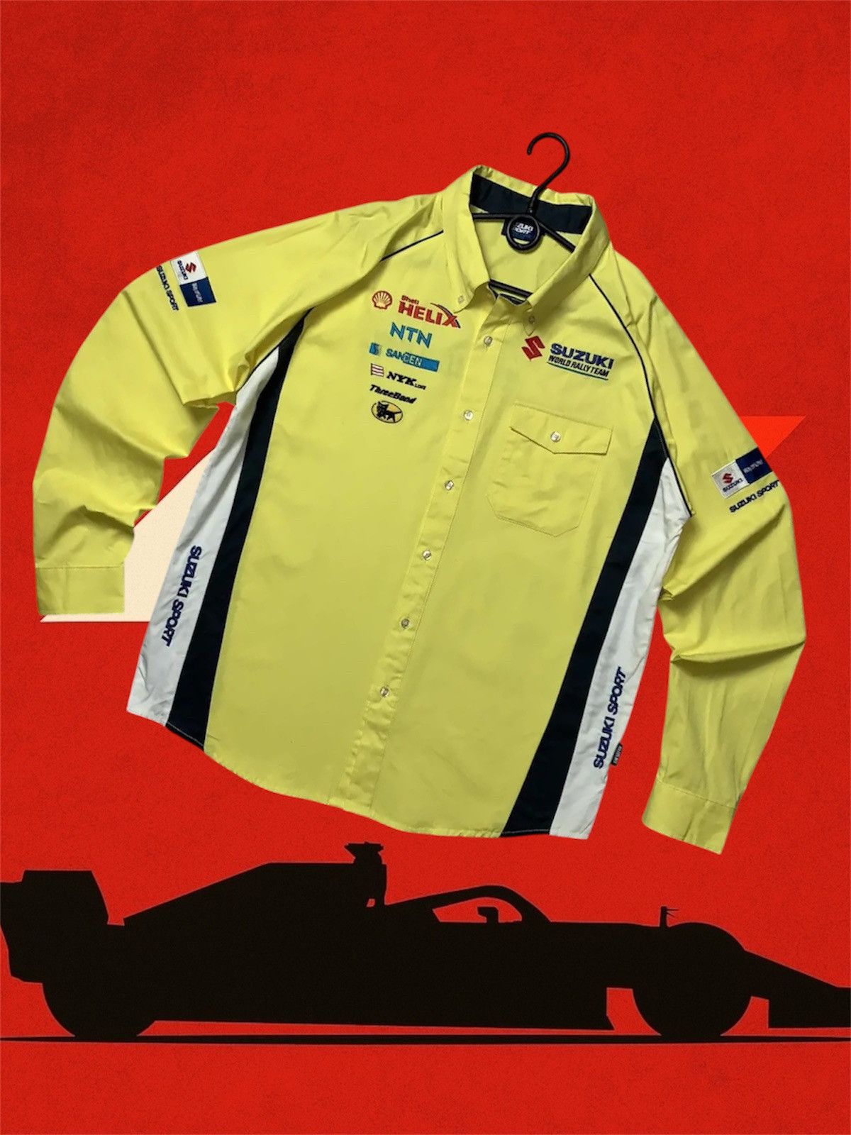 Vintage Vintage racing shirt Suzuki big logo World rally Sport rare Size US XL / EU 56 / 4 - 1 Thumbnail