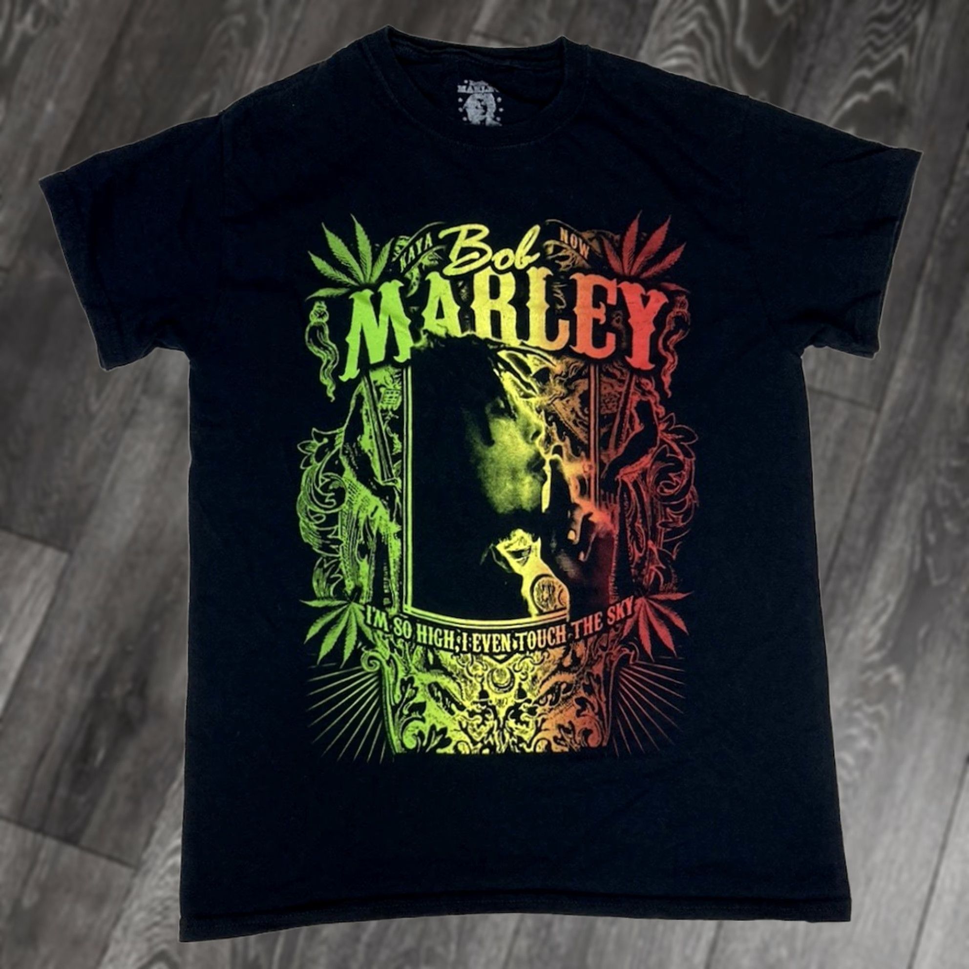 Vintage Bob Marley I'm So High Touch The Sky Graphic T-shirt Women Small Black Music Size S / US 4 / IT 40 - 1 Thumbnail