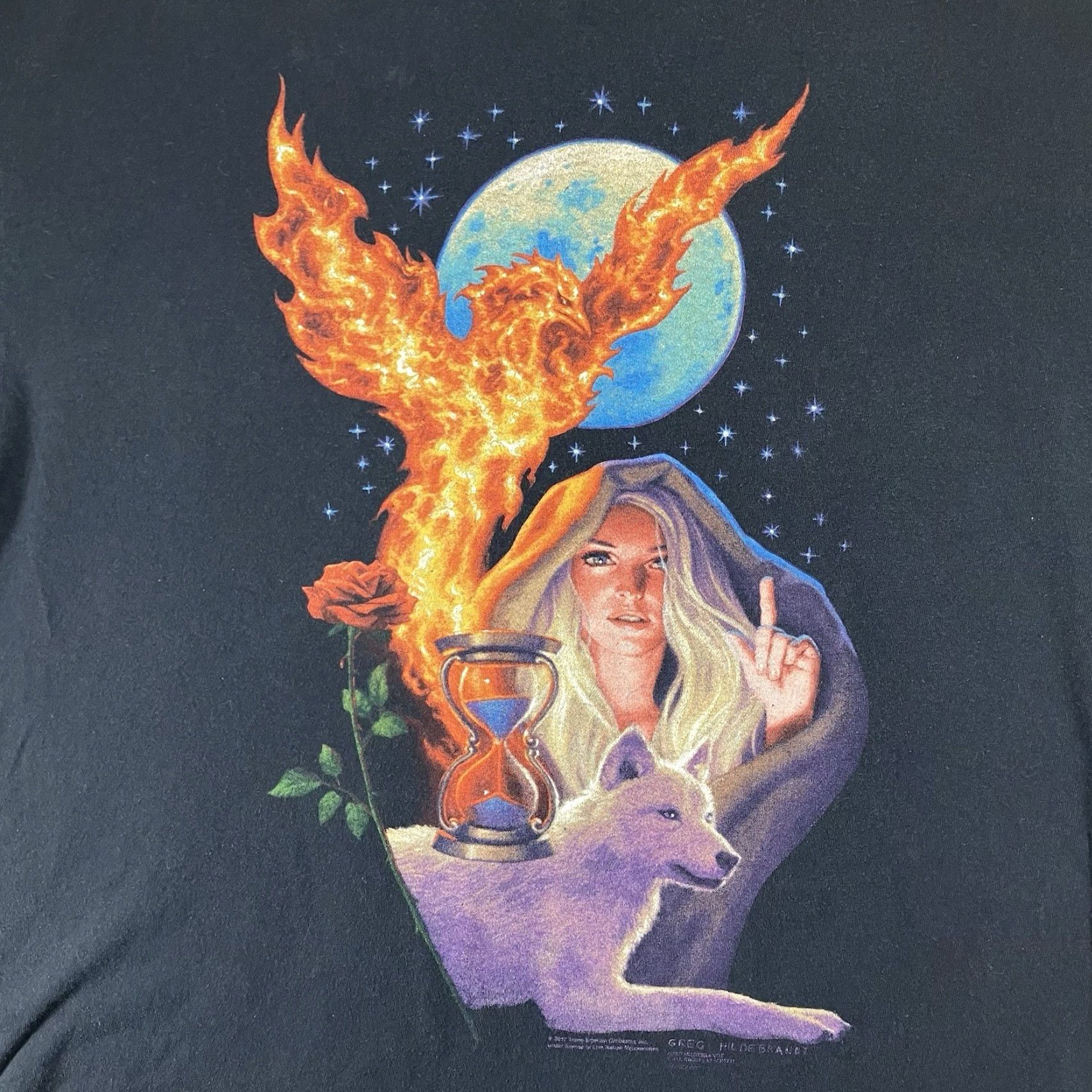 Gildan VINTAGE Trans Siberian Orchestra Shirt XL Black Graphic 80s Witch Wolf Phoenix Band T-Shirt Men 2017 Retro Limited Edition Size US XL / EU 56 / 4 - 3 Thumbnail