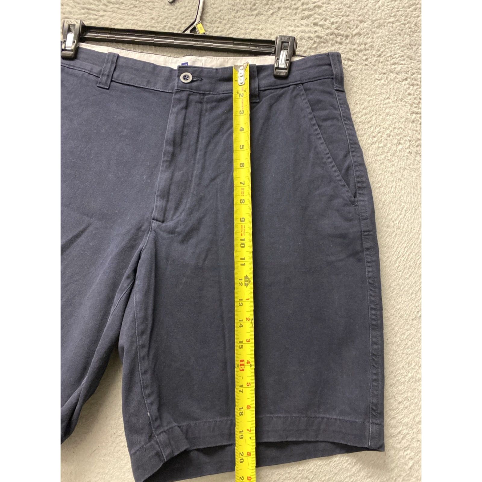 Gap VINTAGE Gap Men's Cotton Shorts Chino Flat Front Navy Blue 36 Waist 8-Inch Inseam Men Size US 36 / EU 52 - 4 Thumbnail