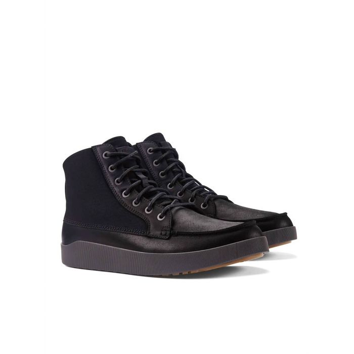 Olukai Molina Waterproof Leather Shoes In Black Grailed