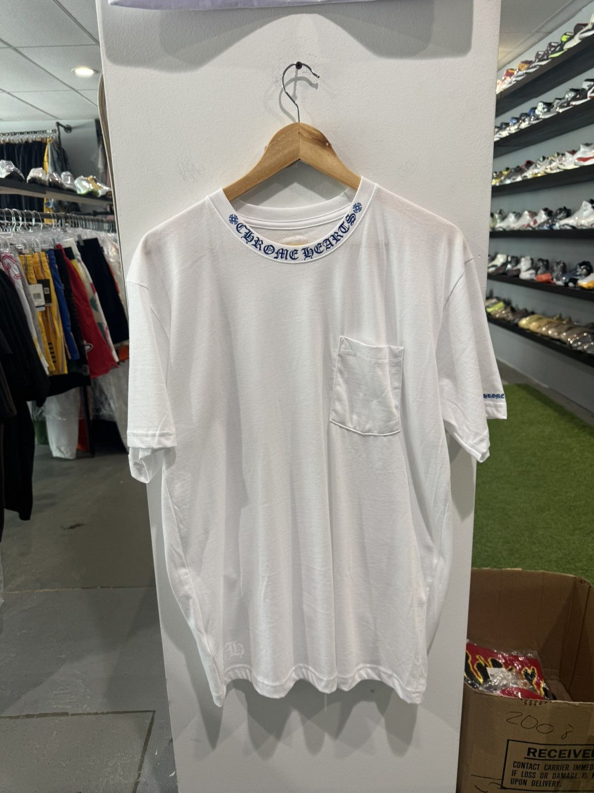 Chrome Hearts Neck Logo Tee White