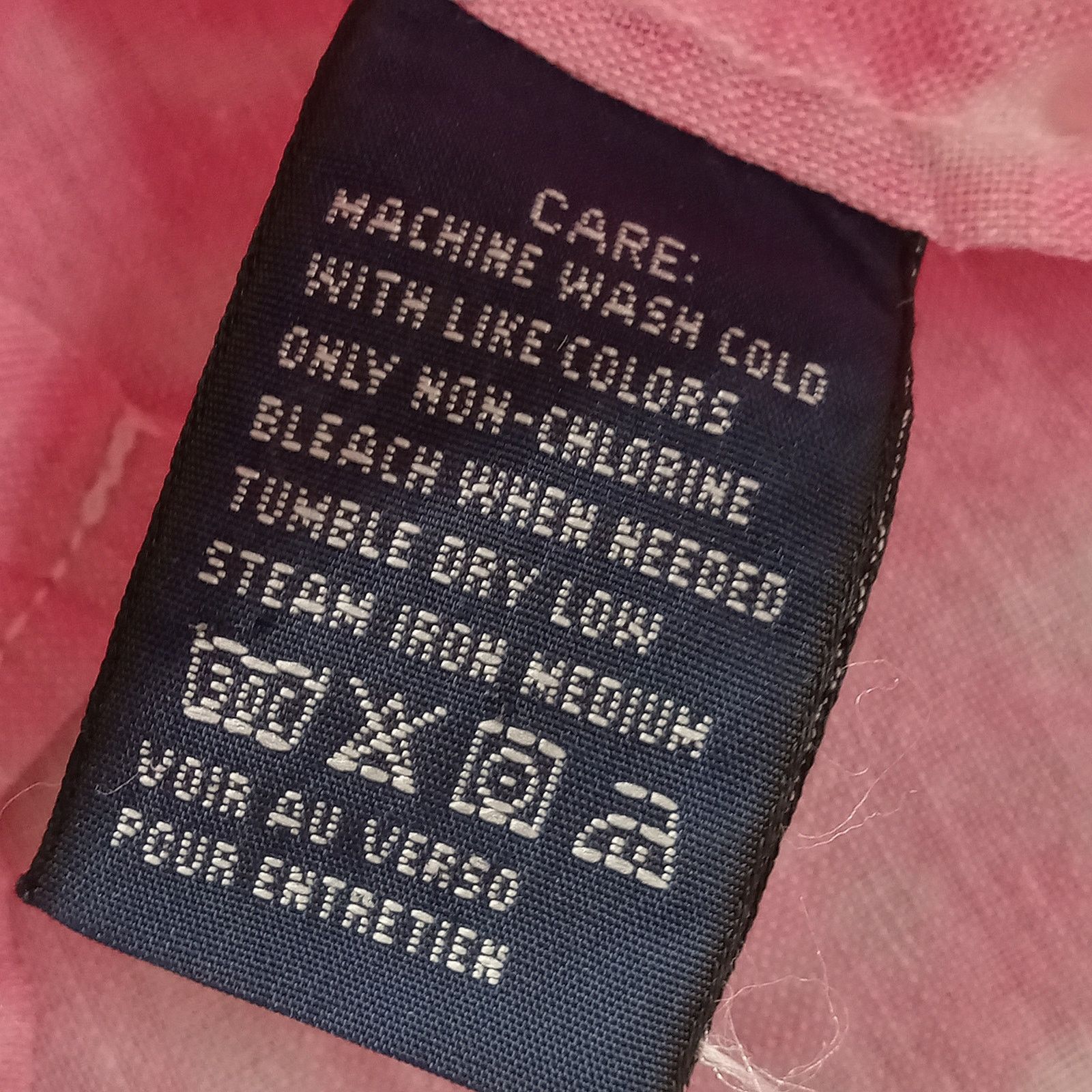 Ralph Lauren Ralph Lauren Top 8 Women's Distressed Button Up Pink Linen Size M / US 6-8 / IT 42-44 - 6 Thumbnail