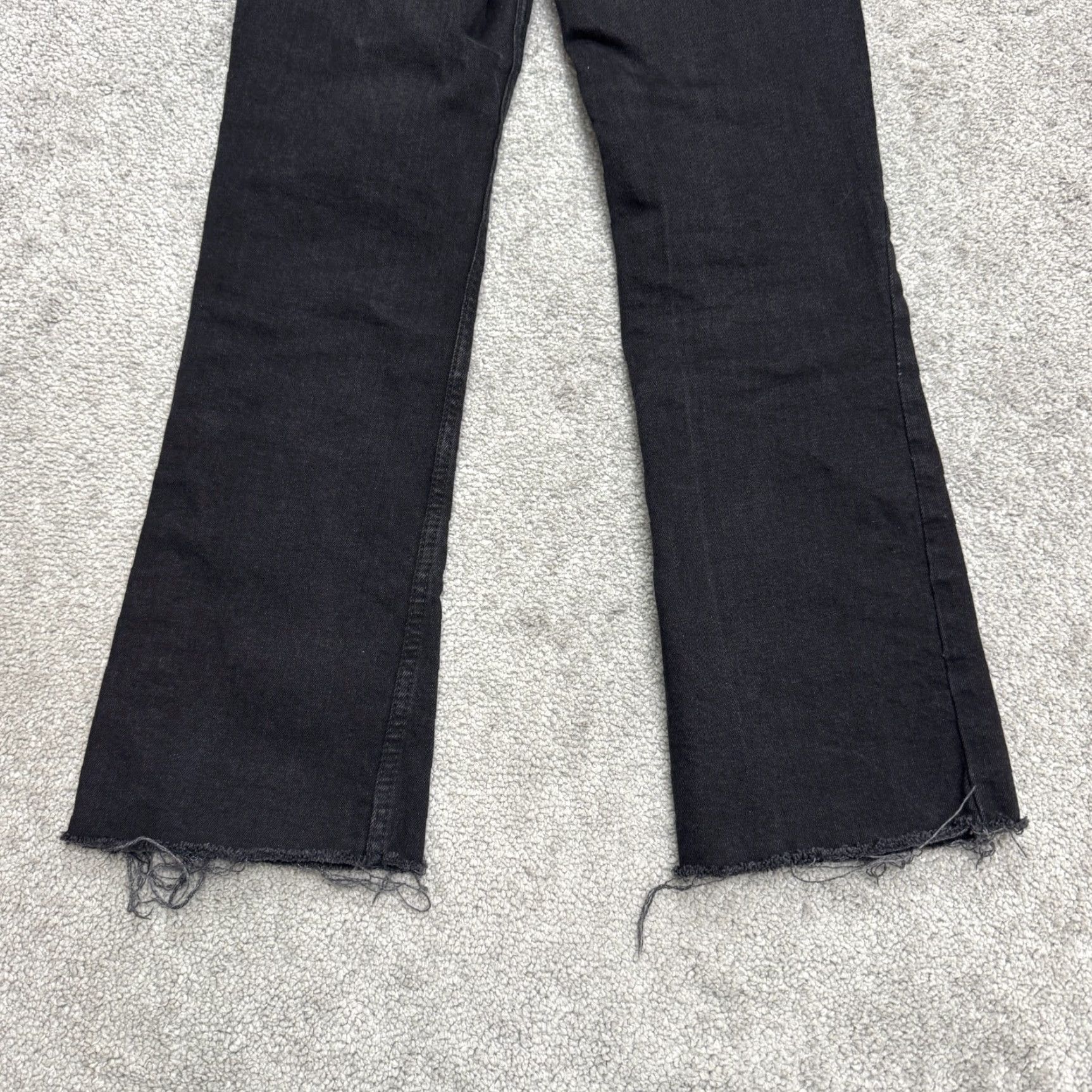 Zara Zara Jeans Womens Black Denim Wide-Leg High Rise 25x26 5-Pocket Stretch Baggy Casual City Outdoor Streetwear Size 26" / US 2 / IT 38 - 5 Thumbnail