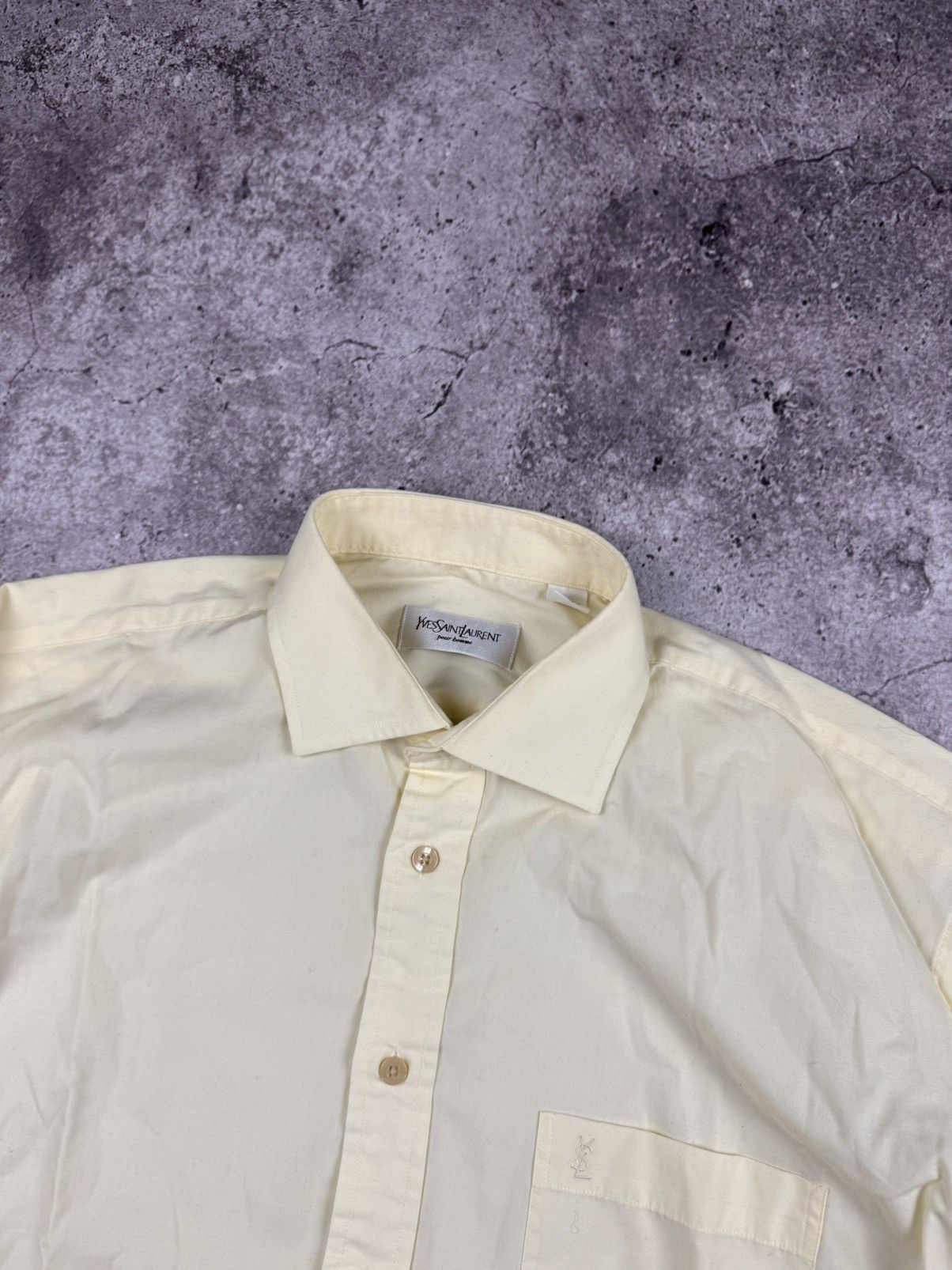 Yves Saint Laurent Vintage Yves Saint Lauren YSL logo pocket shirt 90’s rare Size US L / EU 52-54 / 3 - 3 Thumbnail