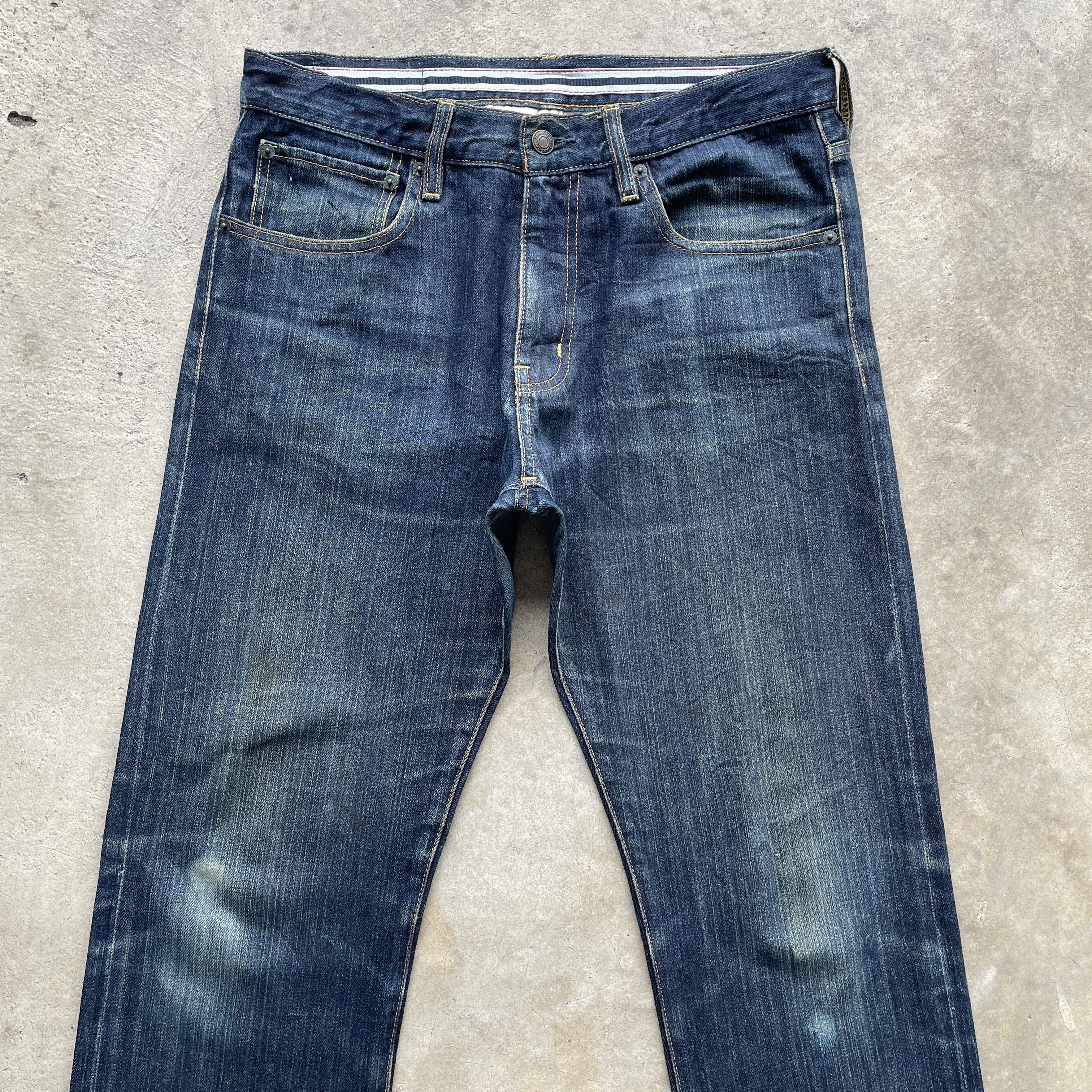 Japanese Brand × Jean Vintage Beams Dark Blue Denim Jeans Pants Japanese Brand W32 Size US 32 / EU 48 - 4 Thumbnail