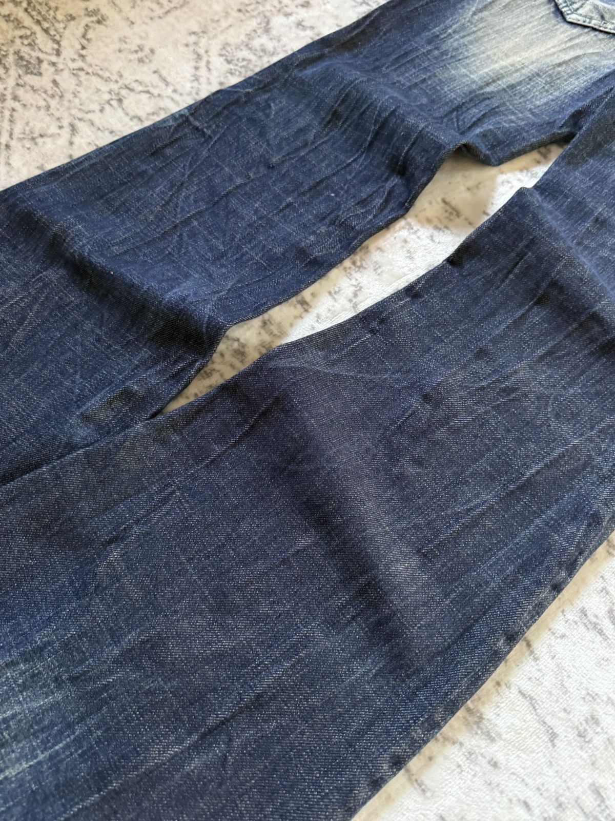 Fad Three × Japanese Brand × Le Grande Bleu (L.G.B.) Yoshitomo Lolita Muddy Wash Wrinkle Texture Flared Jeans Size US 28 / EU 44 - 15 Thumbnail