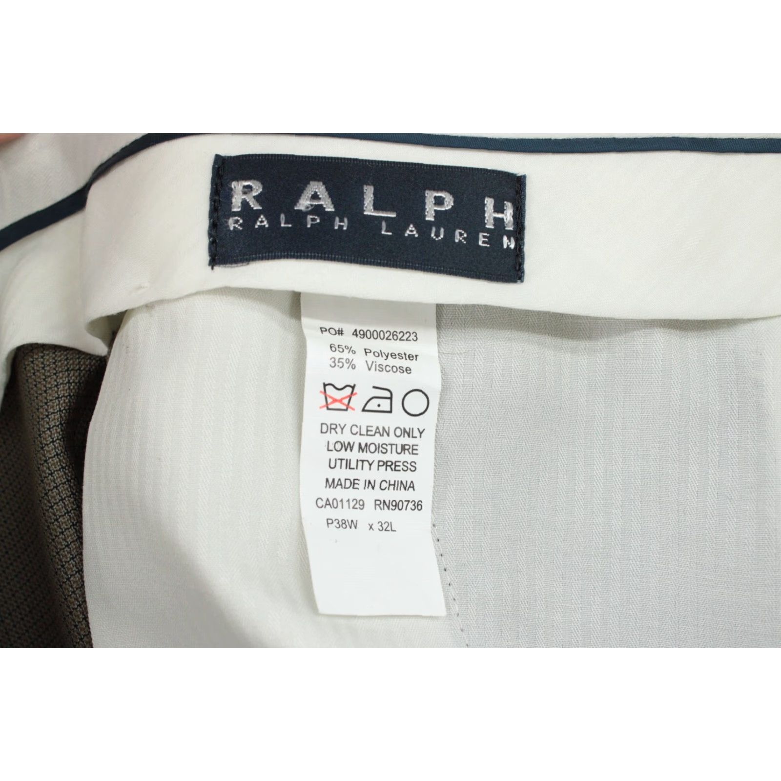 Ralph Lauren Ralph Lauren Dress Pants Men's 38x32 Green Pleated Cuffed Straight Office Wear Size US 38 / EU 54 - 7 Thumbnail