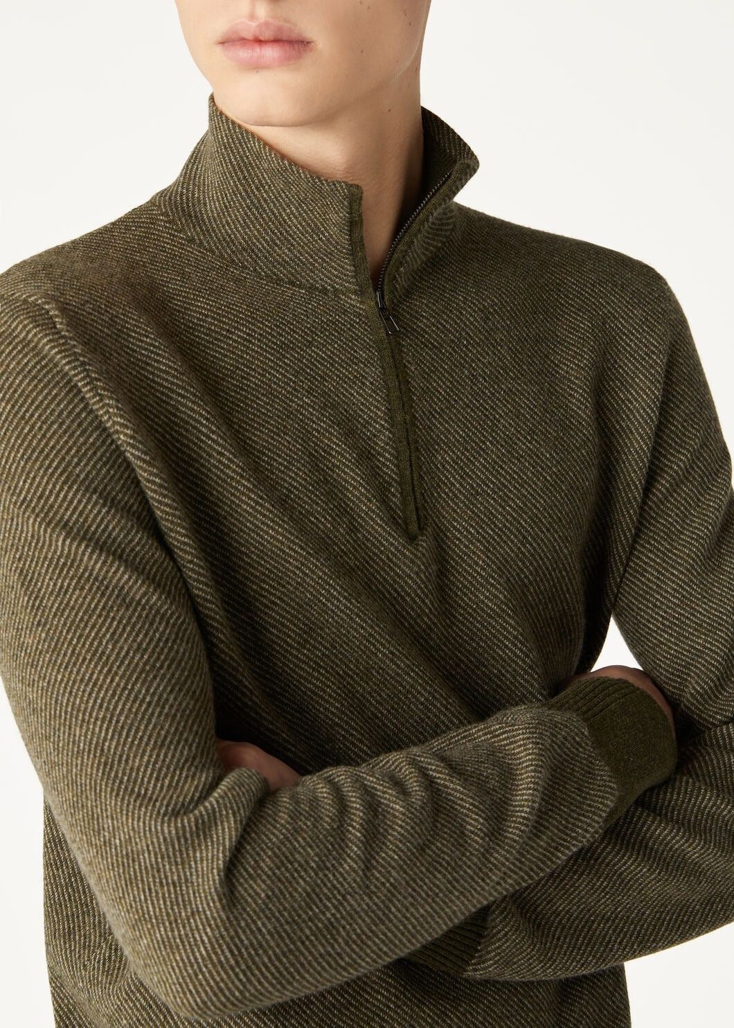 Loro Piana o1w1db10725 FAG4525 Roadster Mezzocollo Sweater in Green Size US S / EU 44-46 / 1 - 3 Thumbnail