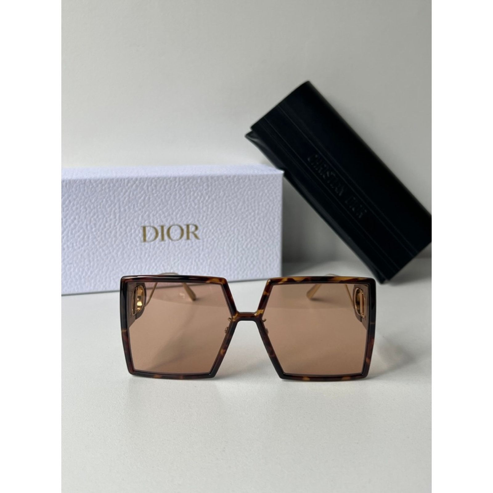 Dior NEW Dior 30Montaigne SU Brown Oversized Square Sunglasses Size ONE SIZE - 4 Thumbnail