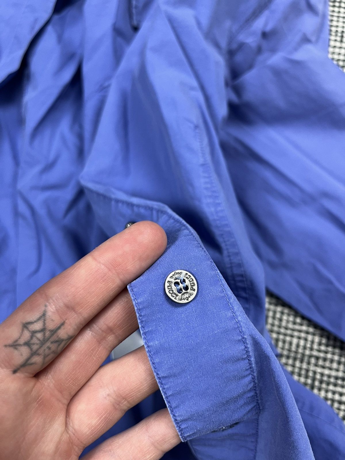 Designer × Emilio Pucci Emilio Pucci cotton button up shirt blue Size L / US 10 / IT 46 - 6 Thumbnail