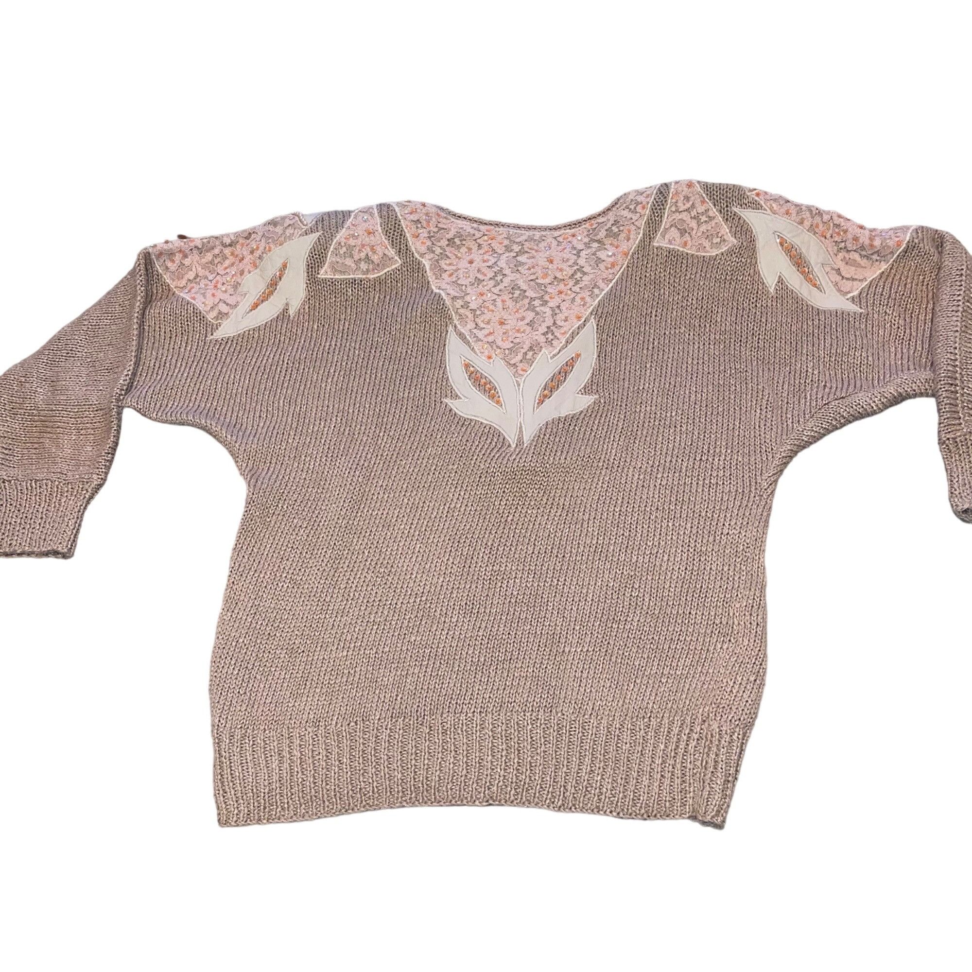 Vintage Nannell Vintage Womens Sweater Size Large Tan Size L / US 10 / IT 46 - 2 Thumbnail