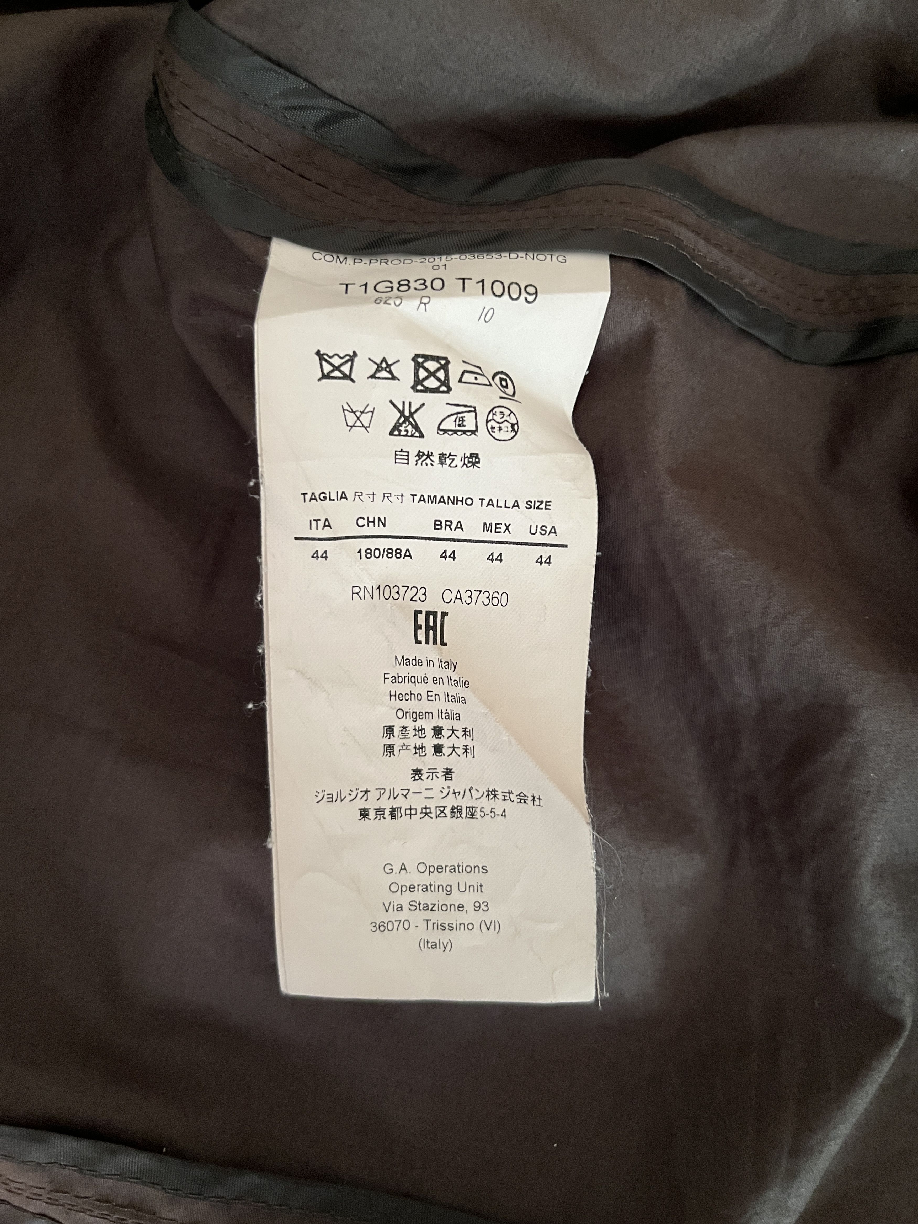 Emporio Armani Emporio Armani gray-brown lightweight blazer, IT 44 Size 34R - 5 Thumbnail