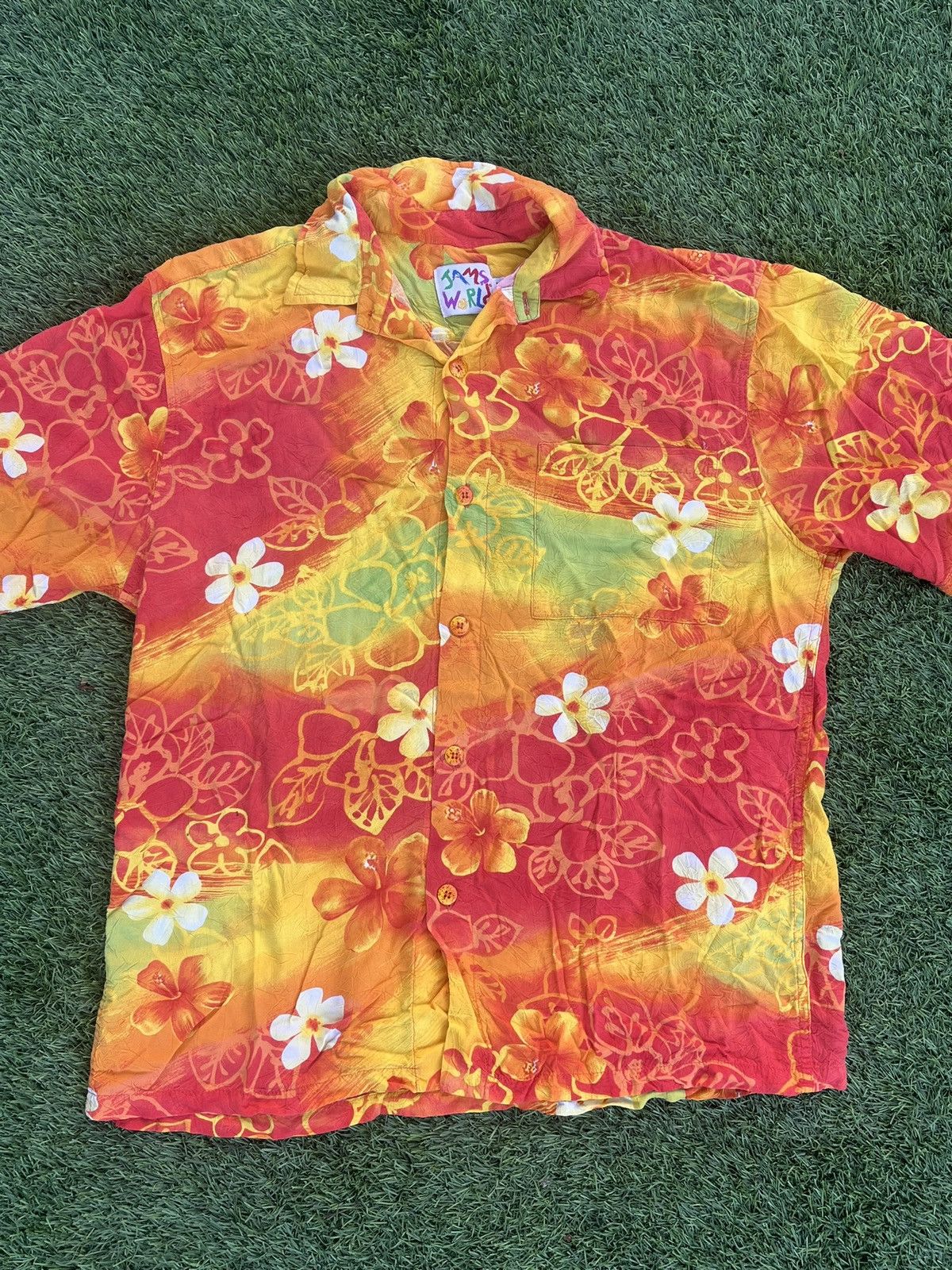 Vintage Vintage 80s Jams World Hawaiian Button up Size US M / EU 48-50 / 2 - 2 Thumbnail