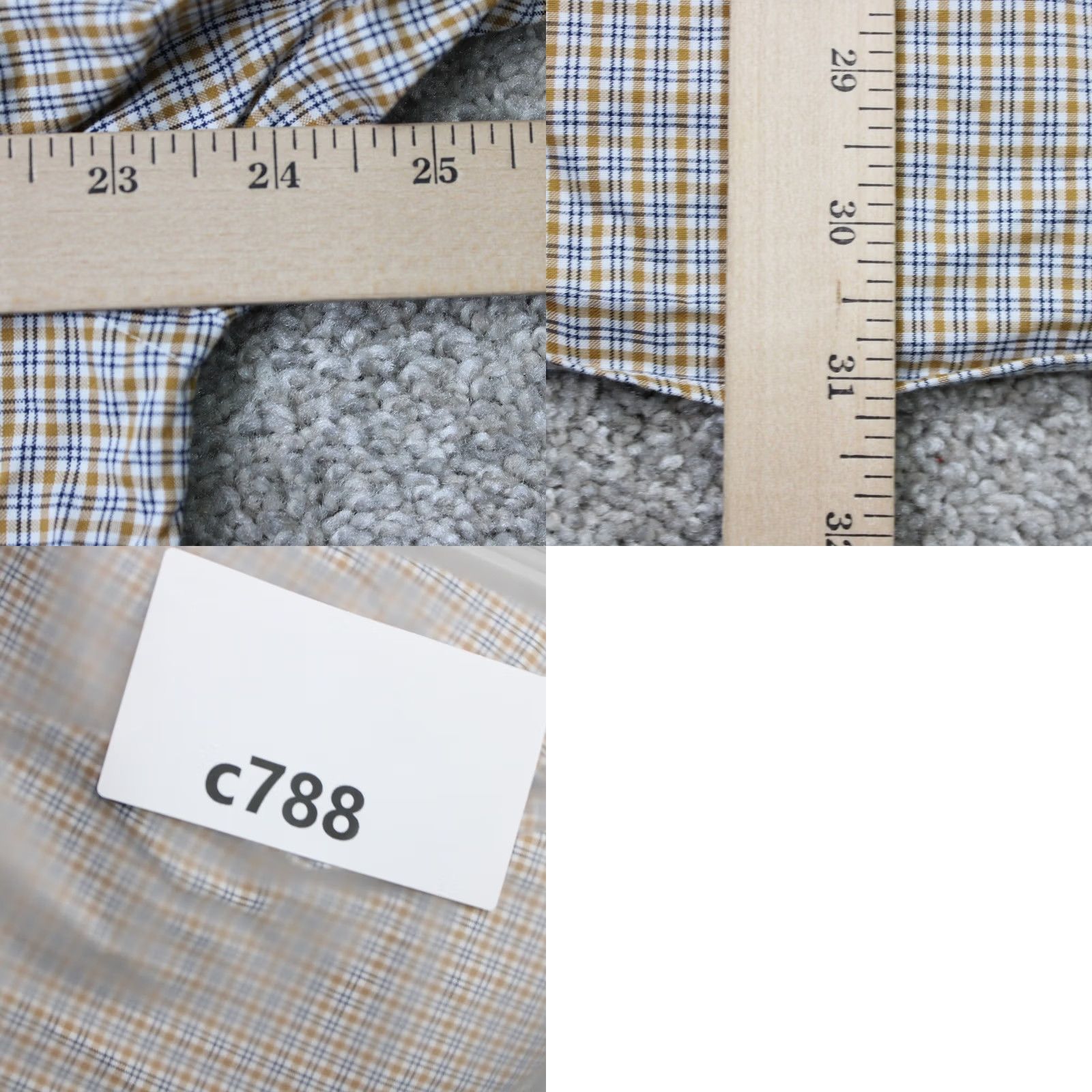 Charles Tyrwhitt Charles Tyrwhitt Shirt Mens Large Beige Blue Red Check Button-Down Long Sleeve Slim Classic Fit Built-In Non-Iron Size US L / EU 52-54 / 3 - 9 Thumbnail