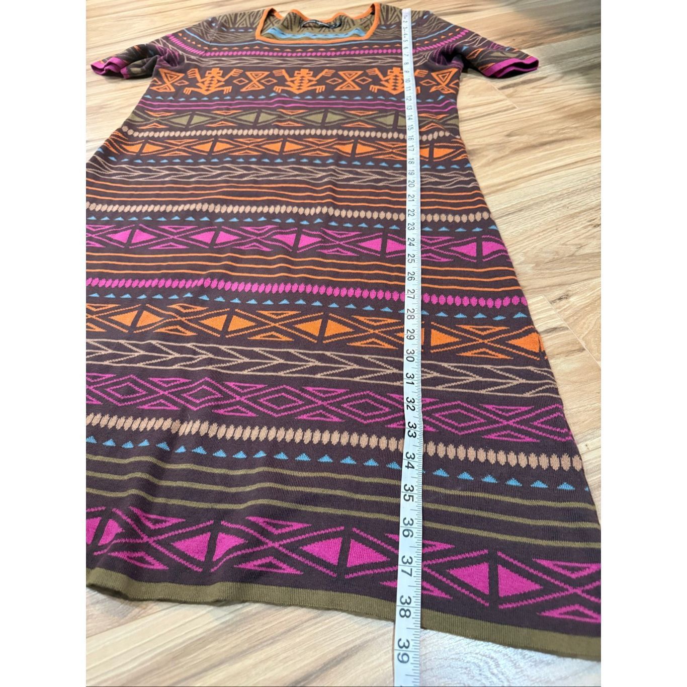 Guru Gudrun Sjoden Organic Cottton Aztec Pattern Short Sleeve Dre Size L / US 10 / IT 46 - 7 Thumbnail