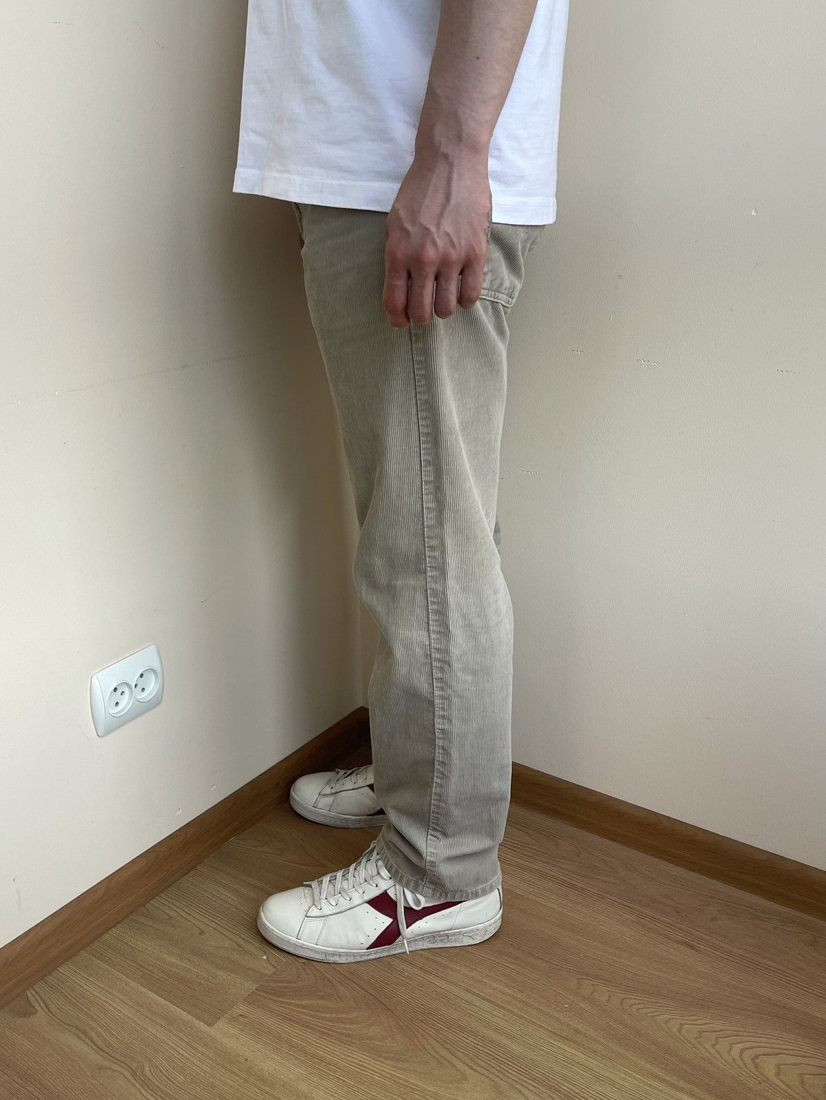 Levi's 521 Regular Tapered Fit Corduroy 5 Pocket Jeans Pants 2000s Size US 30 / EU 46 - 4 Thumbnail