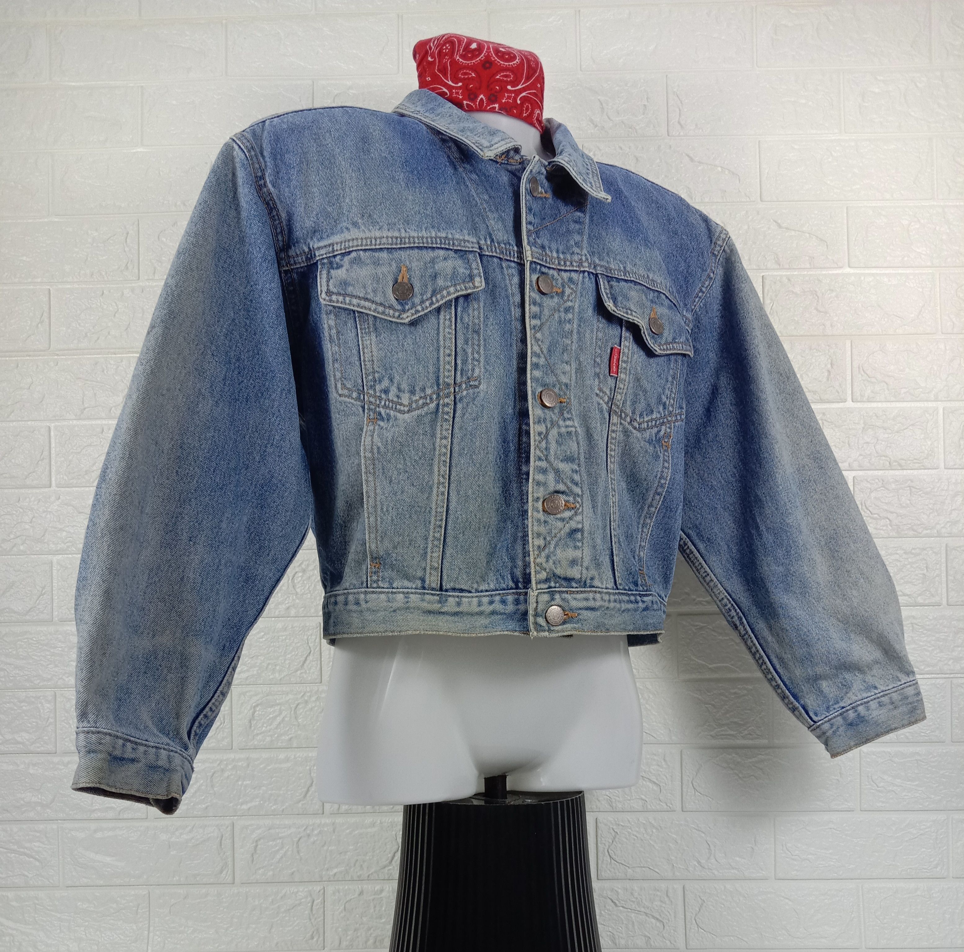 Japanese Brand Vintage Japanese GL Heart Faded Blue Wash Denim Jacketcket Size L / US 10 / IT 46 - 3 Thumbnail
