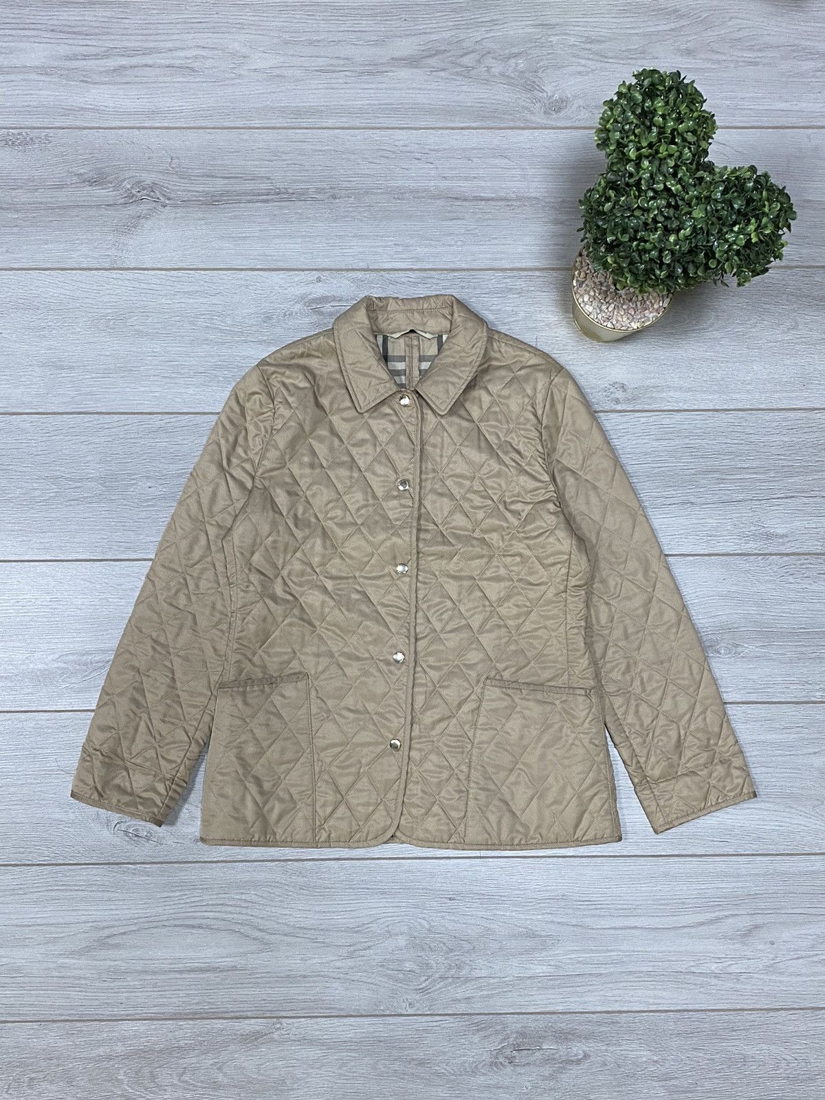 Burberry Burberry vintage quilted blue check navy jacket buttons Size US S / EU 44-46 / 1 - 4 Thumbnail