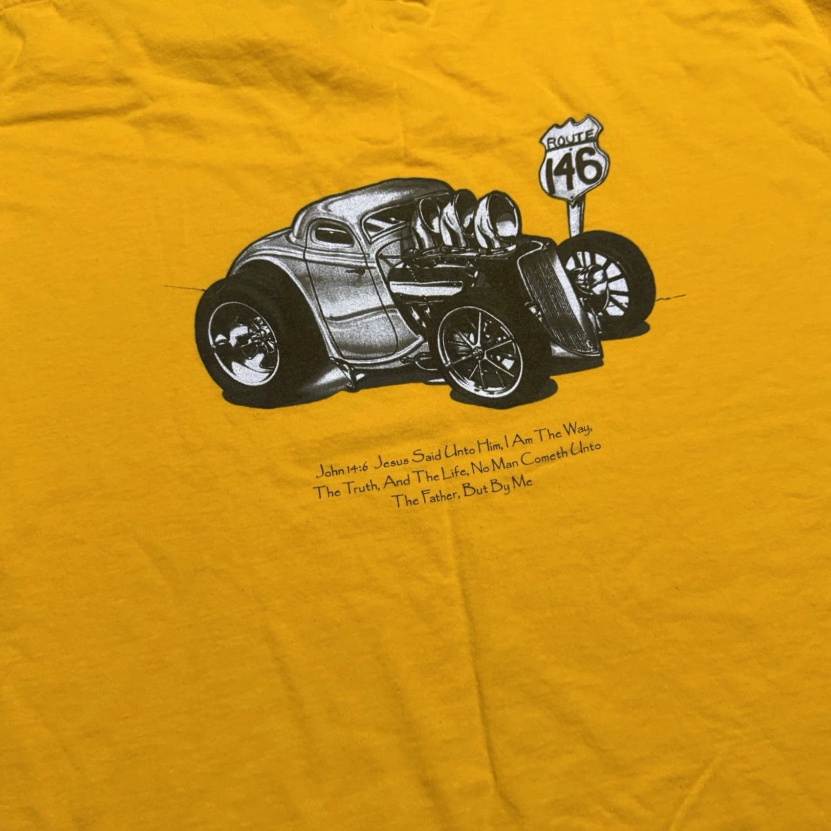 Vintage VINTAGE Jesus Tee Tshirt 90s Tripower Mens 3XL Yellow John 14:6 Tshirt Mens 3XL Yellow 90s Jesus Shirt Mens Size US XXL / EU 58 / 5 - 5 Thumbnail