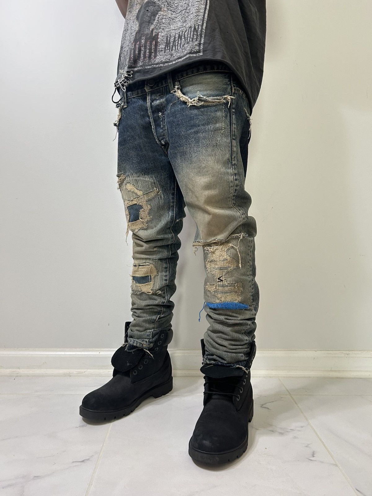 Undercover SS10 Undercover Blue Yarn 68 Denim Size US 30 / EU 46 - 5 Thumbnail