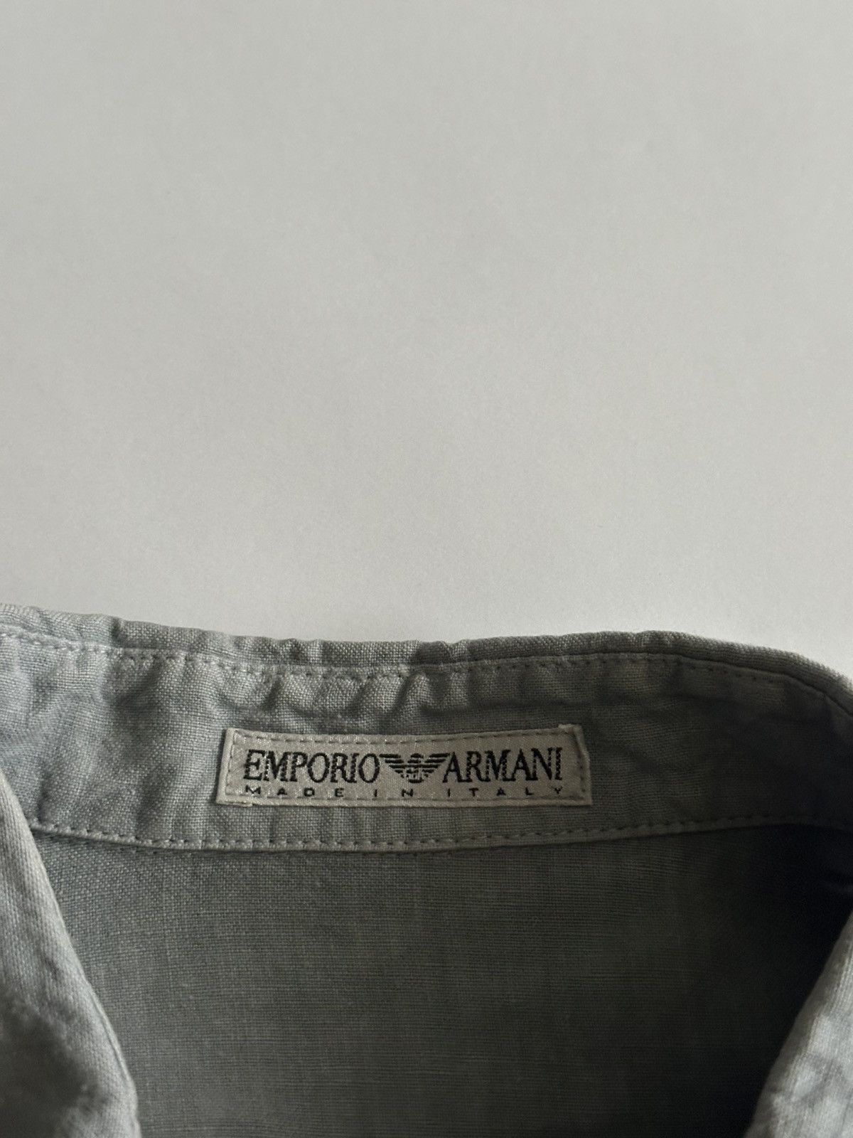 Emporio Armani Emporio Armani 90’s Velcro Linen Shirt Size US S / EU 44-46 / 1 - 8 Thumbnail