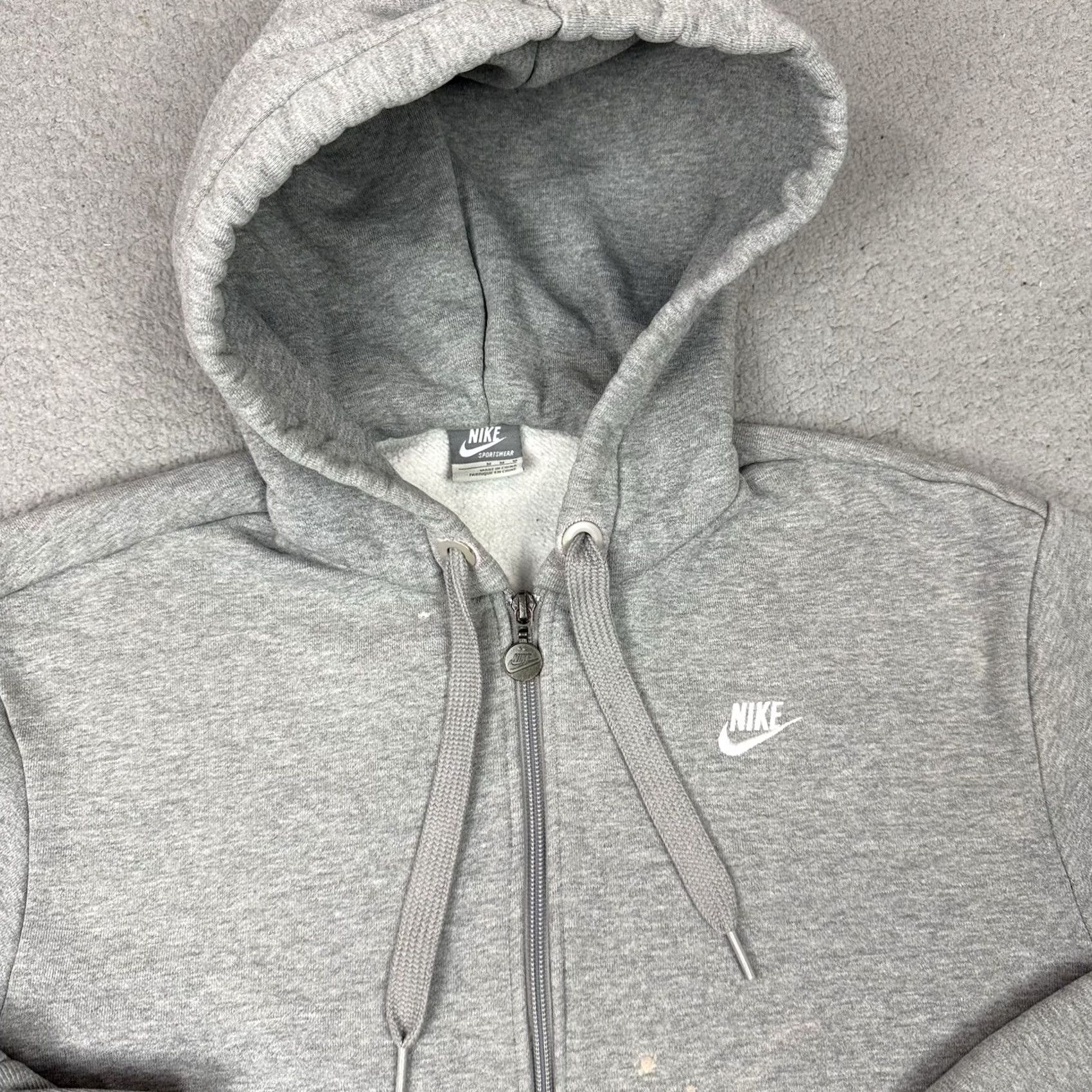 Nike Nike Sweater Mens M Gray Swoosh Outdoors Hoodie Sweatshirt Embroidered M Size US M / EU 48-50 / 2 - 2 Thumbnail
