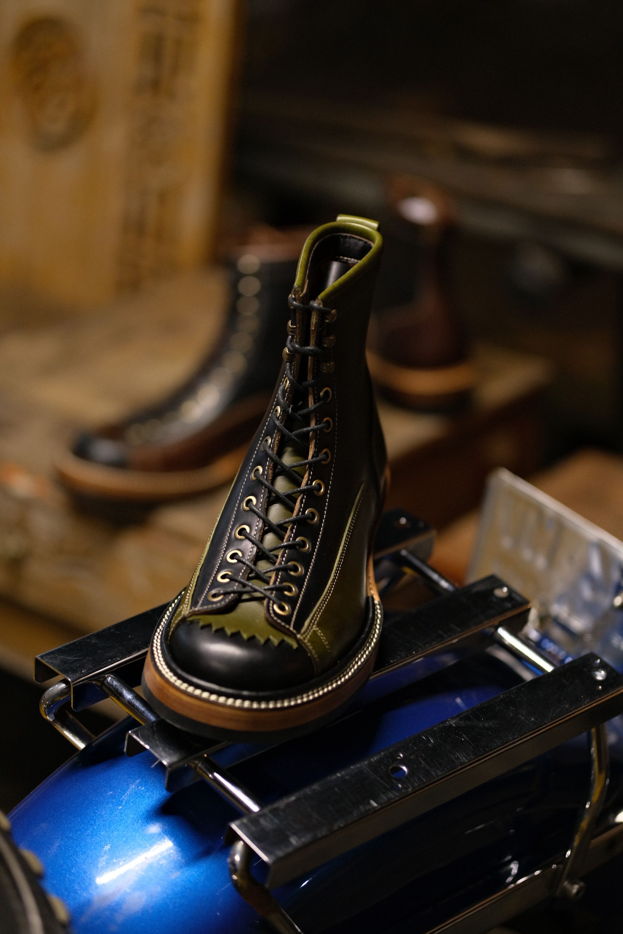 Other Hetala Boots Monkey Black seidel Leather olive Badalasi Size US 9 / EU 42 - 6 Thumbnail