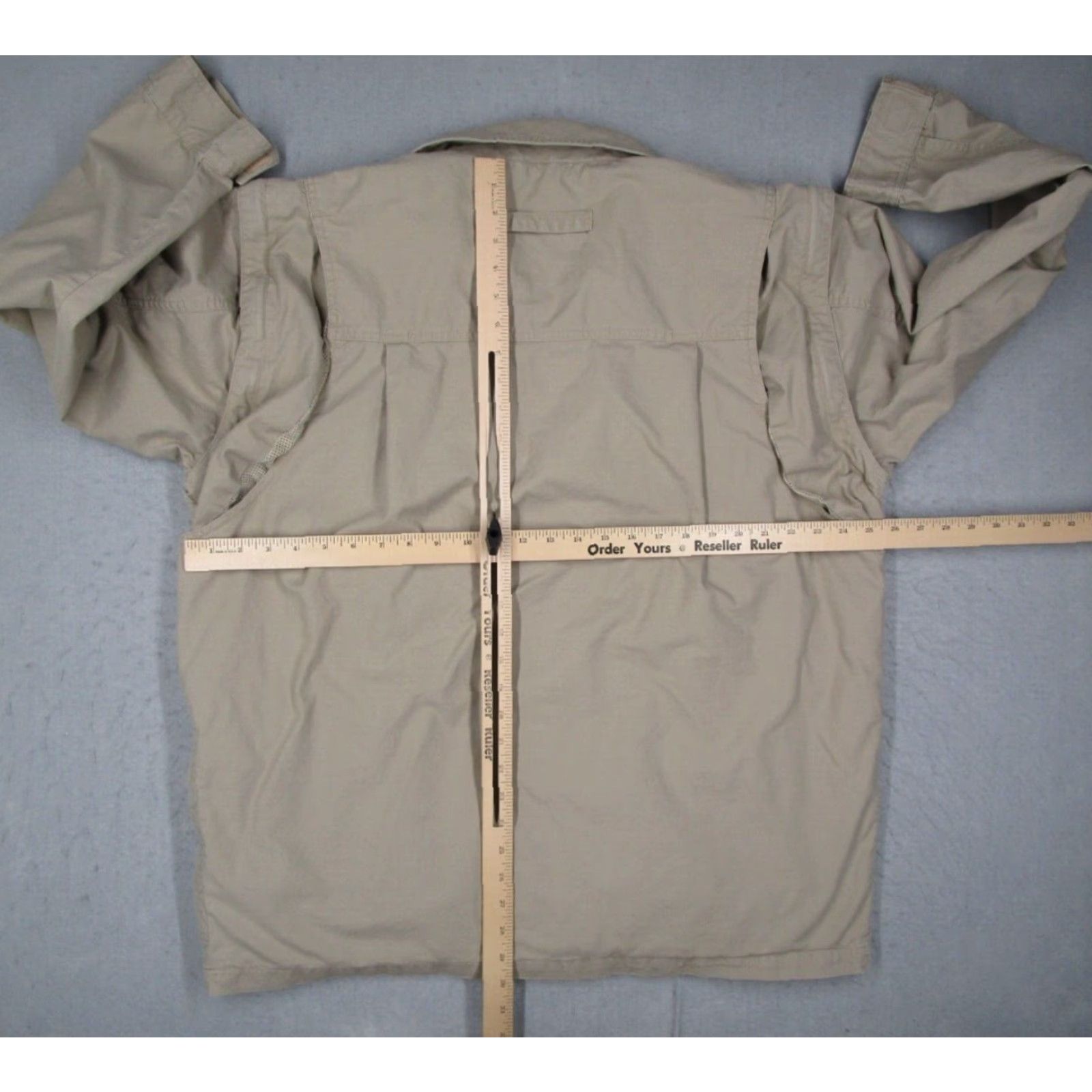 Vintage VINTAGE WOOLRICH Men's Safari Jacket Beige Canvas Zip Off Sleeve Large Size US L / EU 52-54 / 3 - 7 Thumbnail